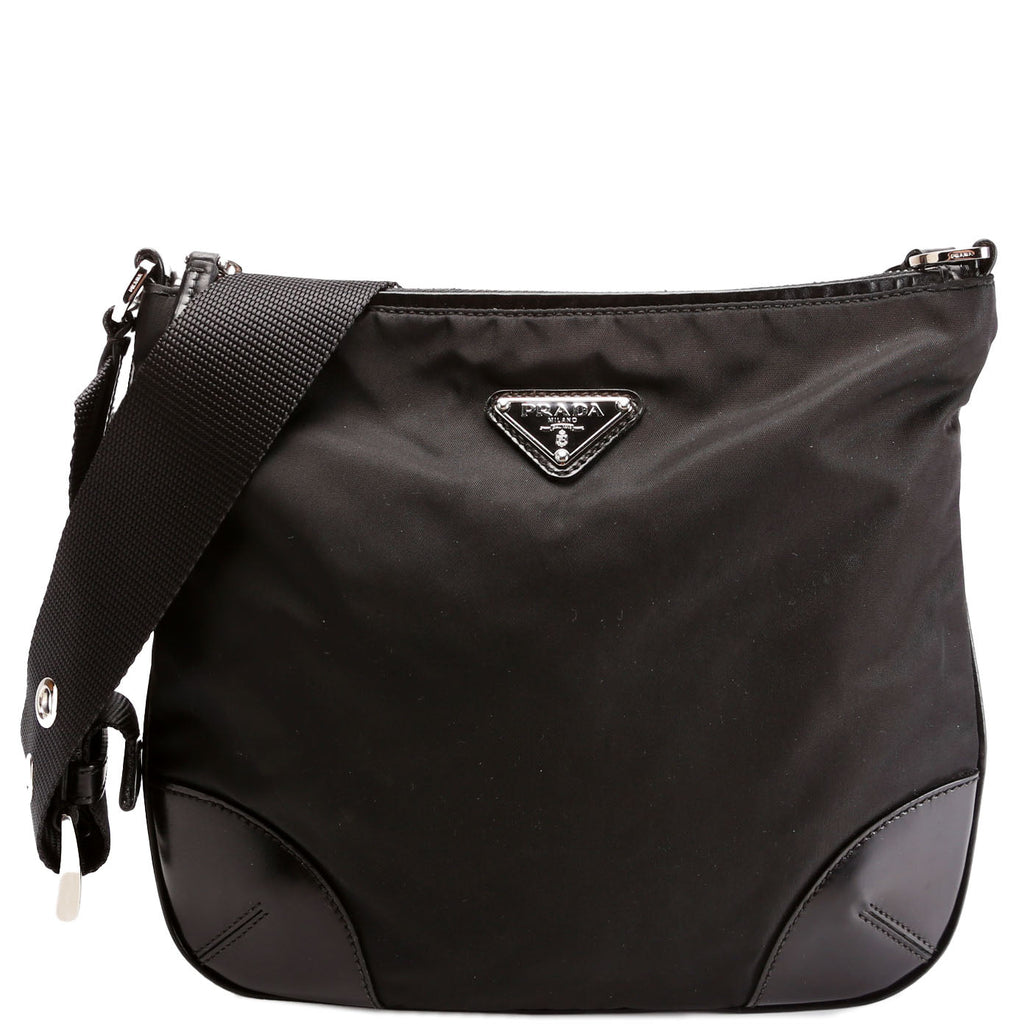 BT0326 Nylon Shoulder Bag Vintage Black