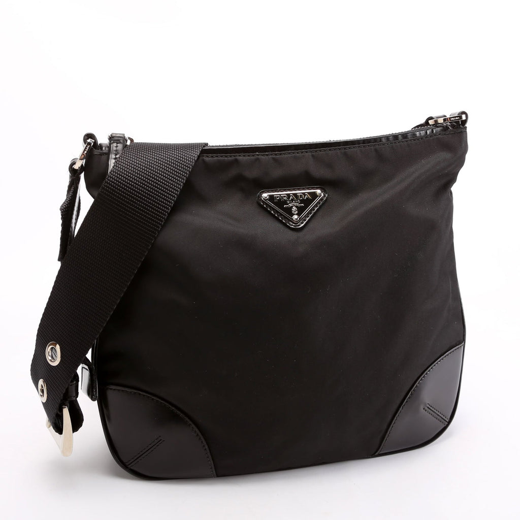 BT0326 Nylon Shoulder Bag Vintage Black
