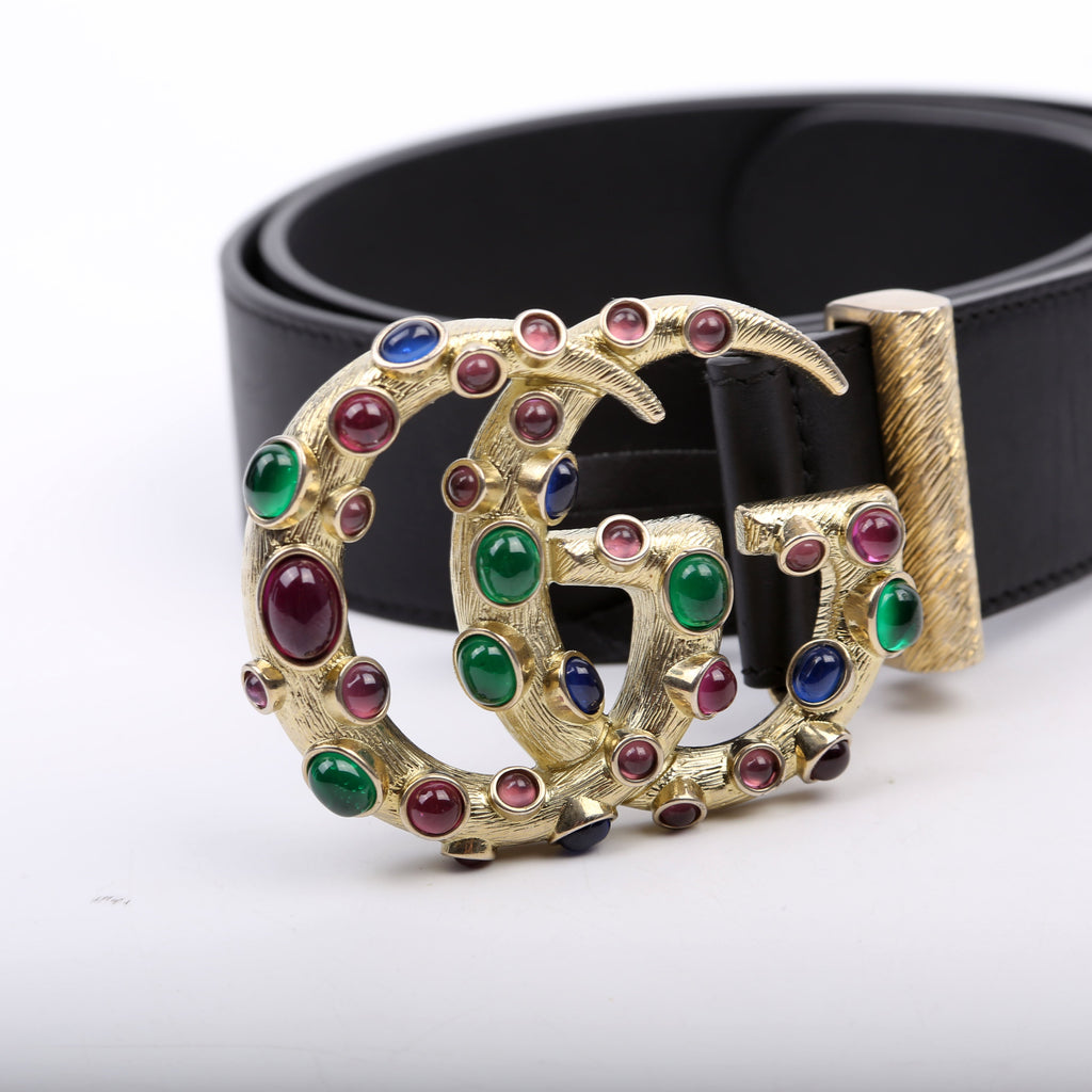 600630 GG Ceramic Glass Belt Size 95/38 Black/Multi