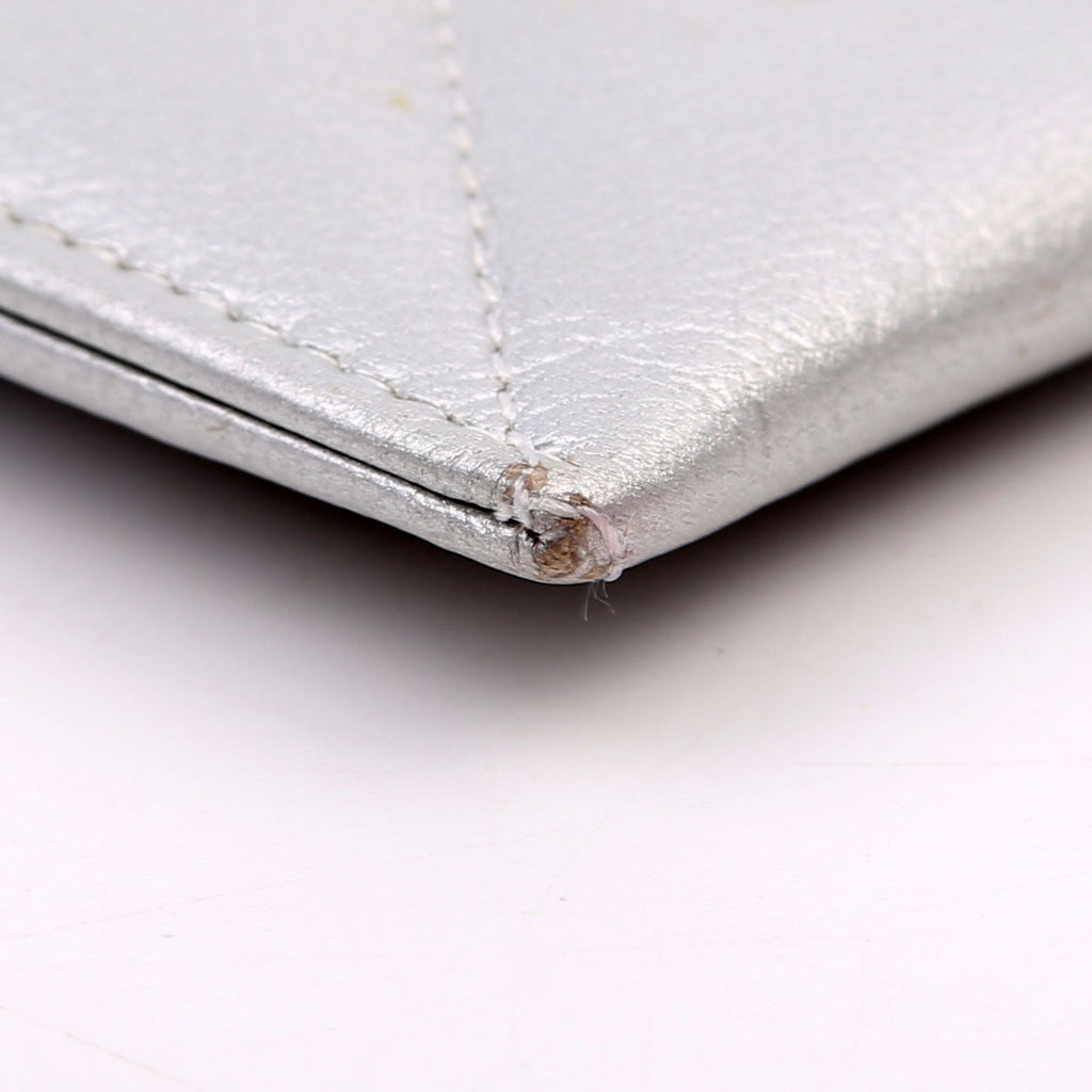 Quilted Lambskin 19 Card Holder Silver