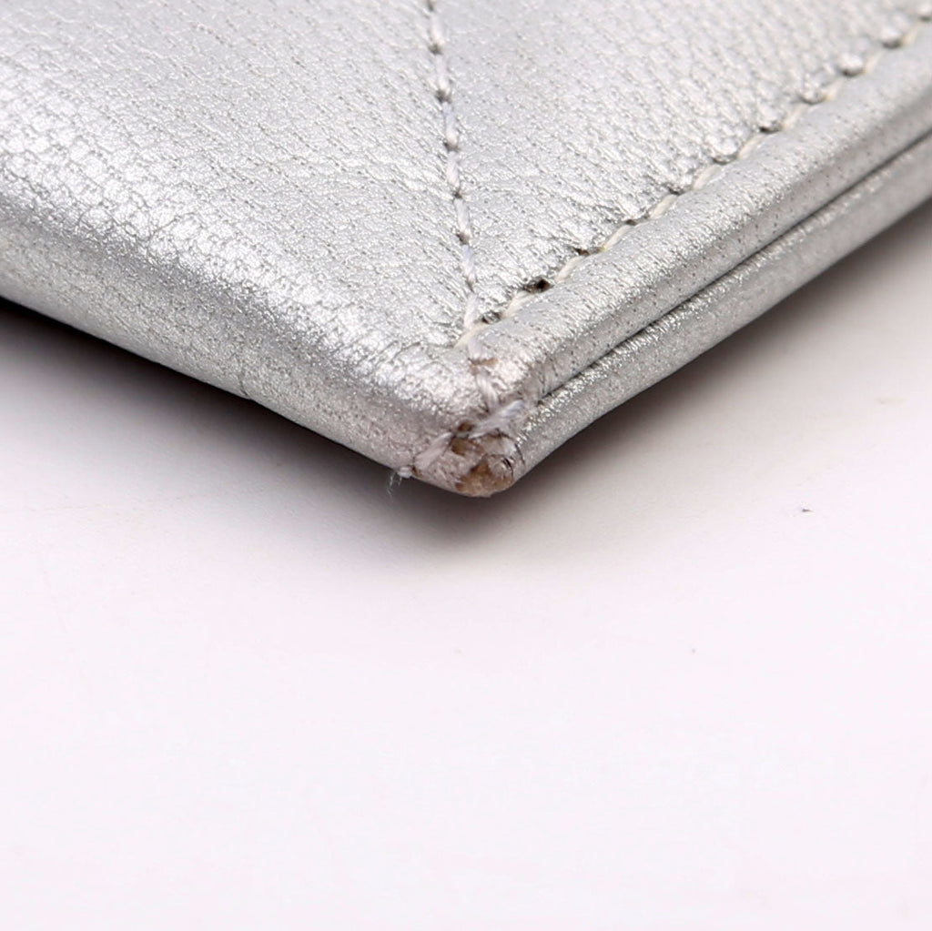 Quilted Lambskin 19 Card Holder Silver