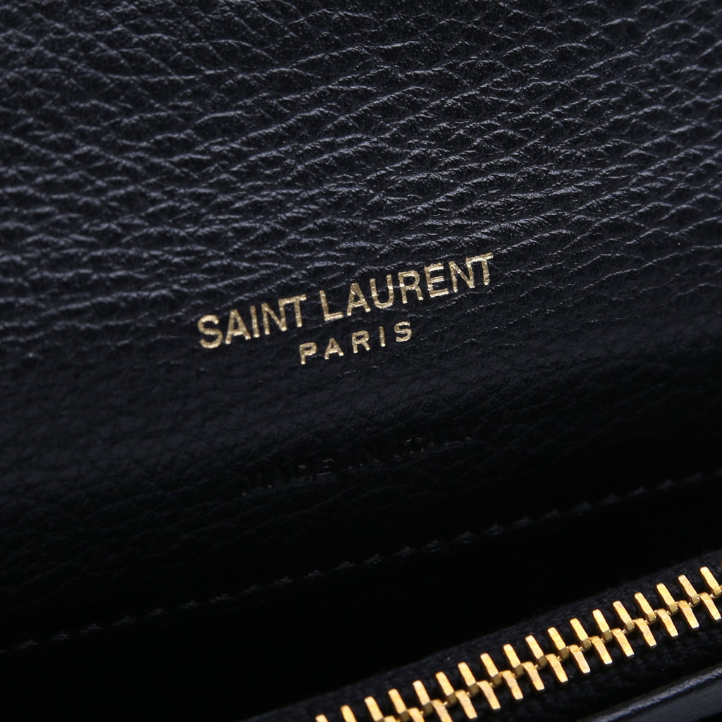 Tiny Cassandre Flat Wallet 635542 Black