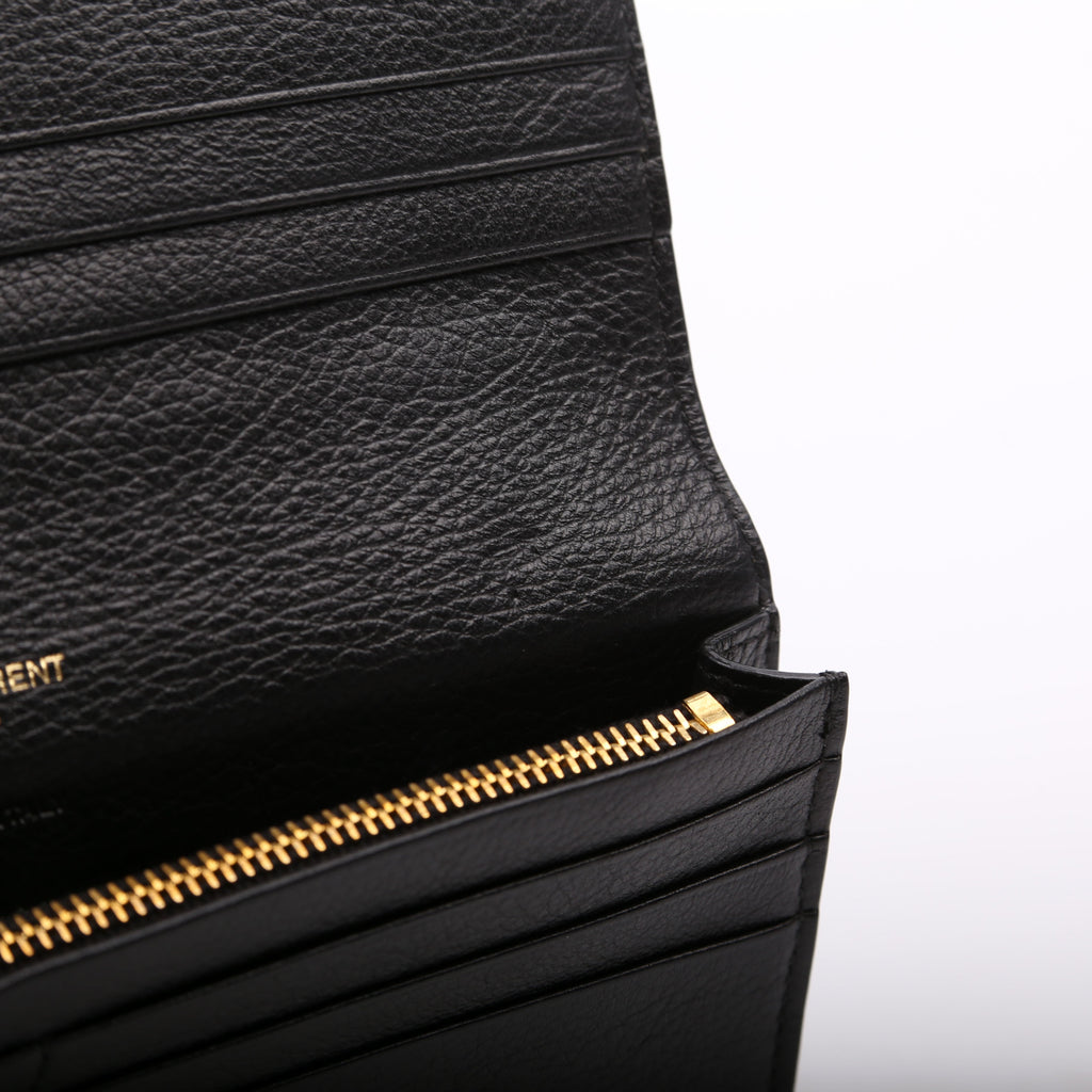 Tiny Cassandre Flat Wallet 635542 Black