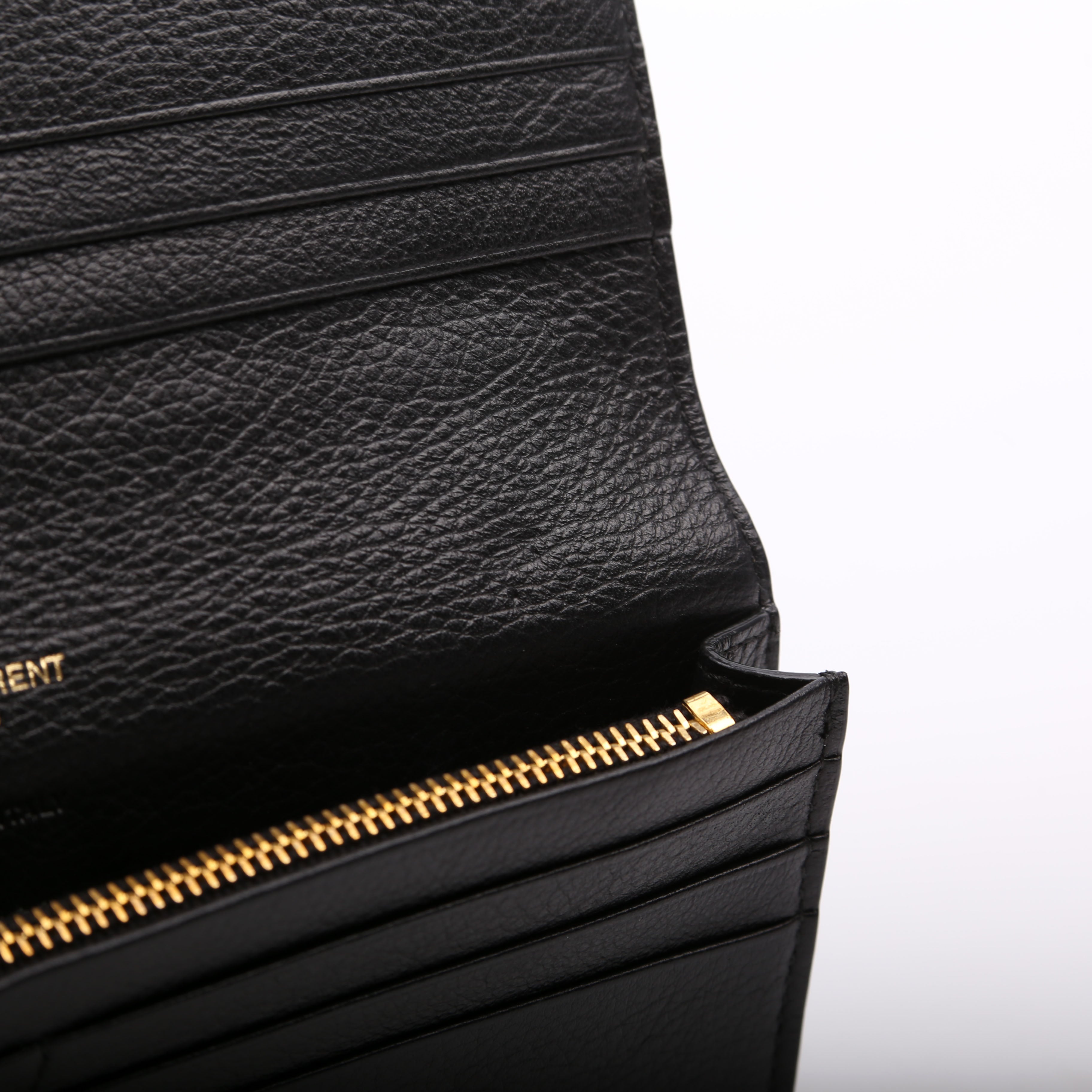Tiny Cassandre Flat Wallet 635542 Black