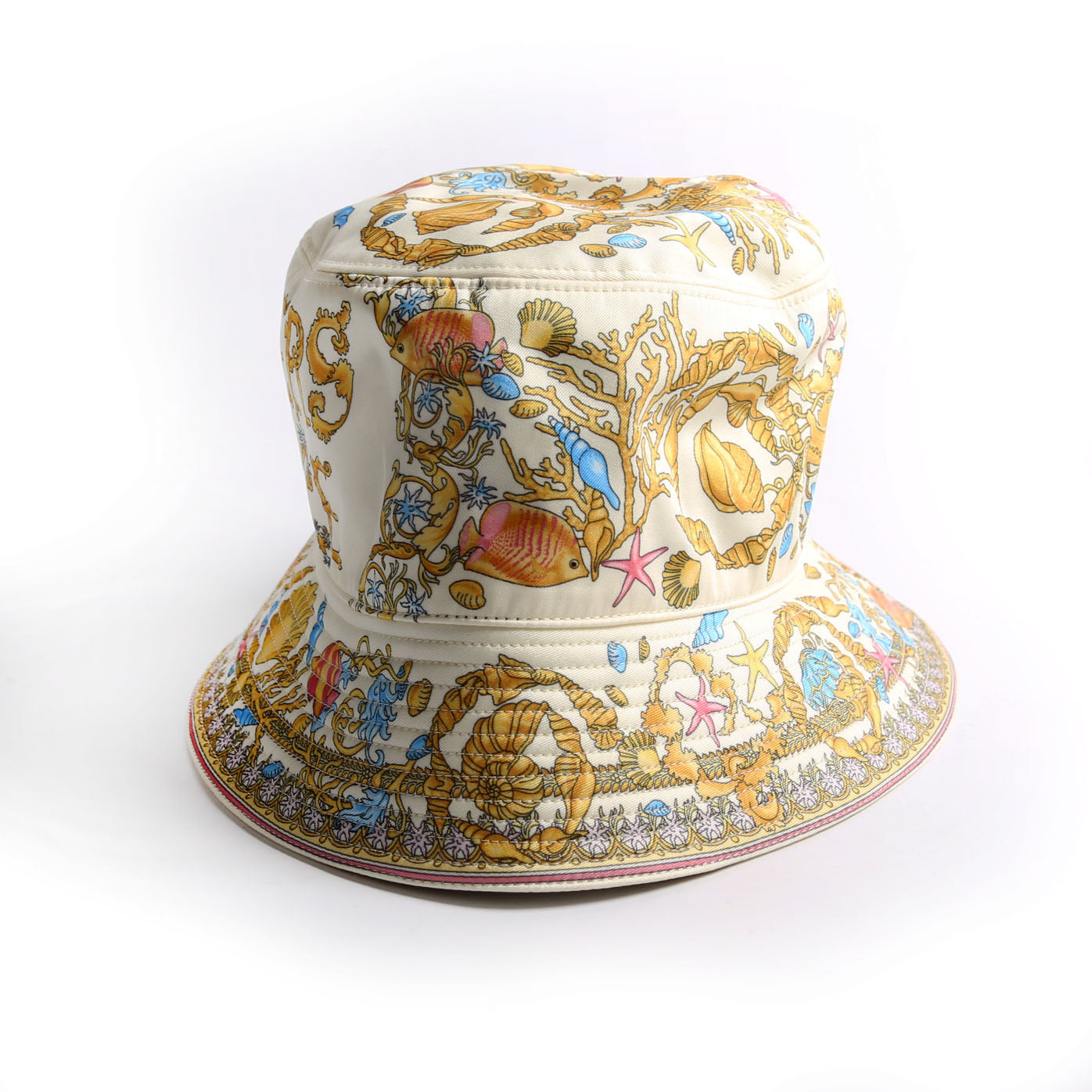 Underwater Barocco Logo Bucket Hat Size 57 Cream/Multicolor