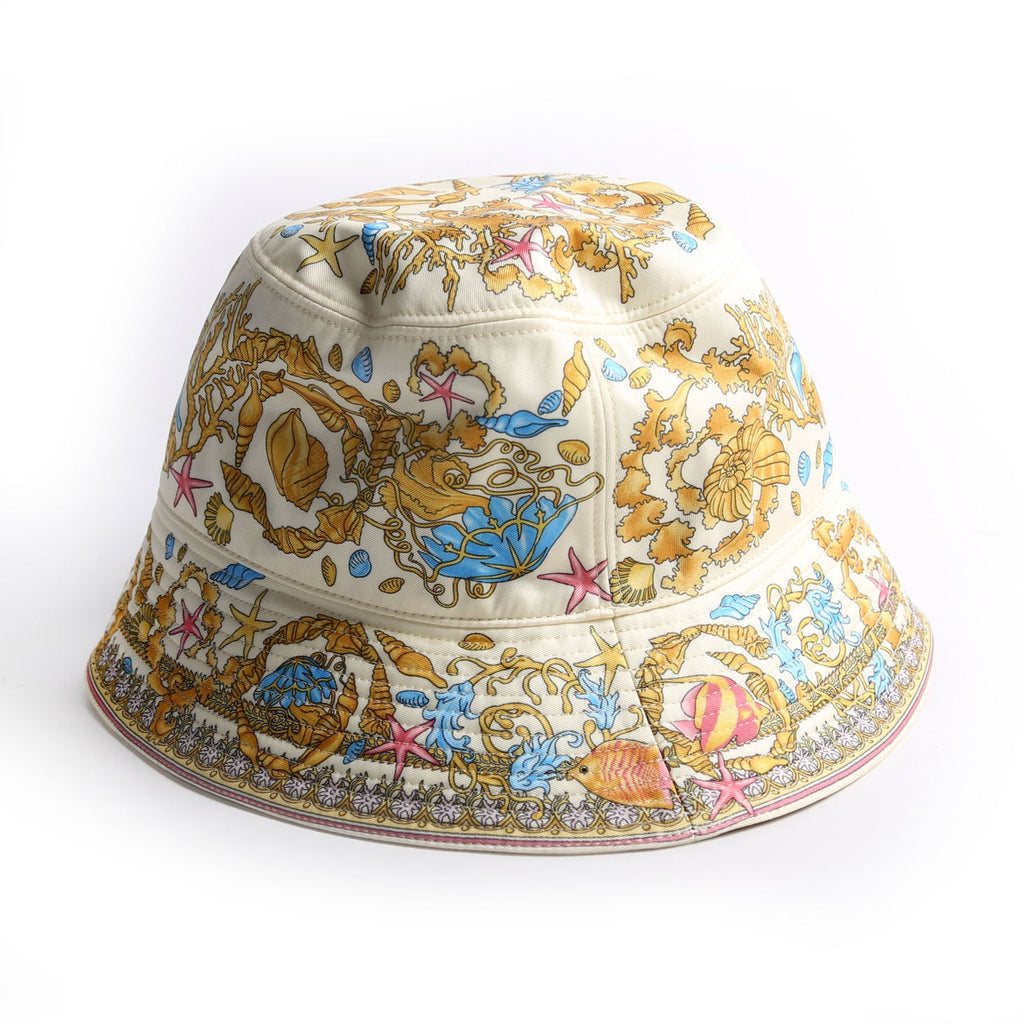 Underwater Barocco Logo Bucket Hat Size 57 Cream/Multicolor