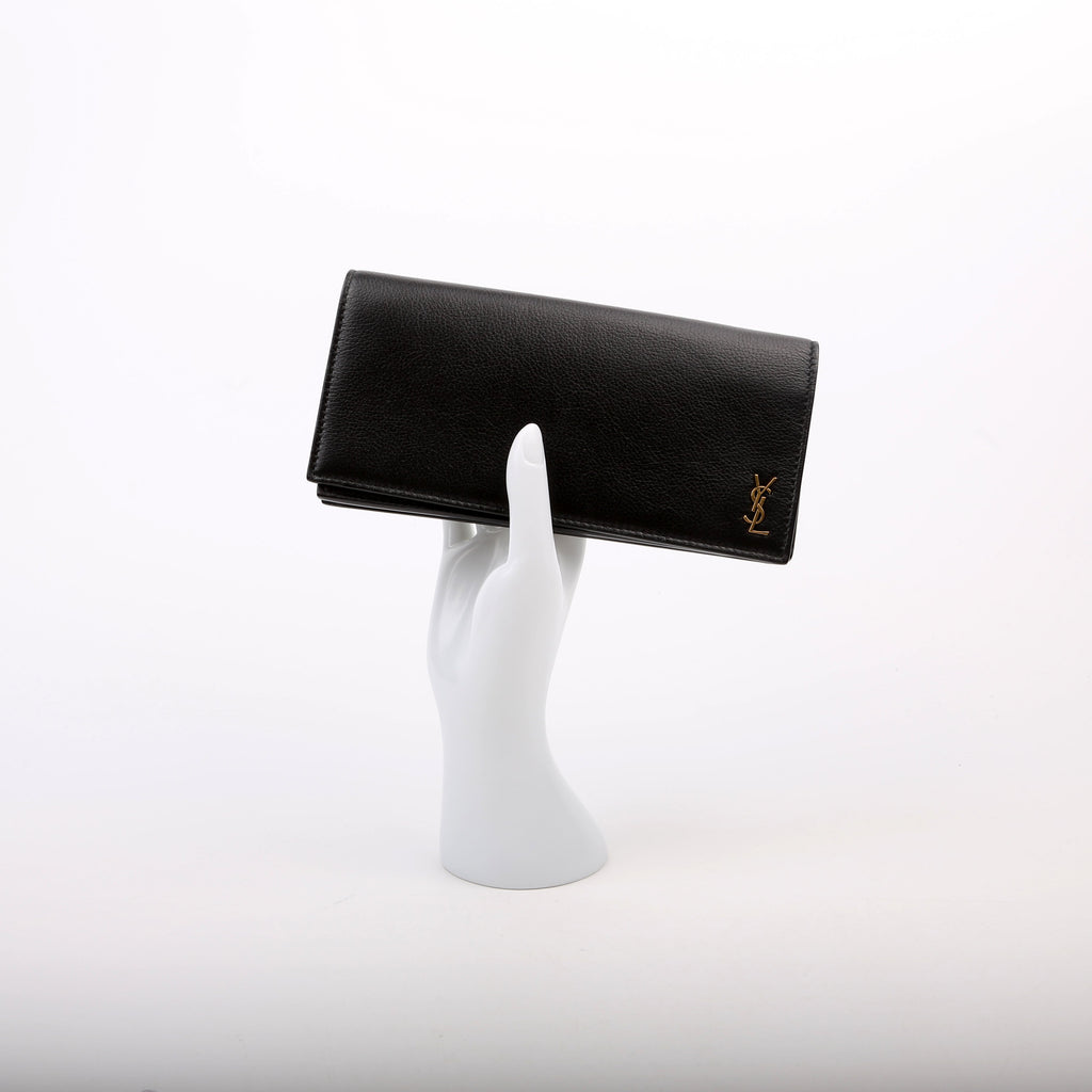 Tiny Cassandre Flat Wallet 635542 Black