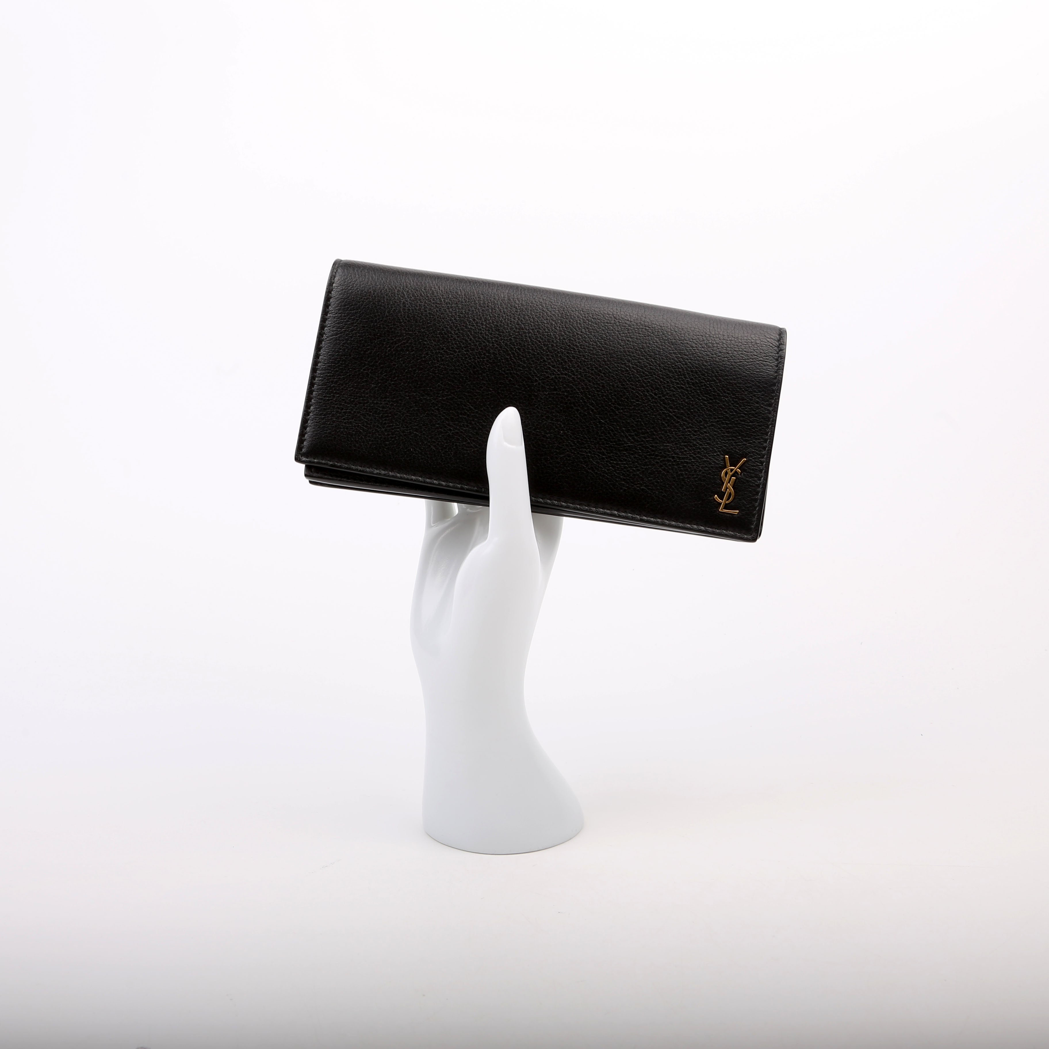 Tiny Cassandre Flat Wallet 635542 Black