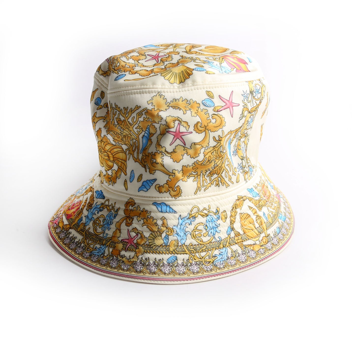 Underwater Barocco Logo Bucket Hat Size 57 Cream/Multicolor