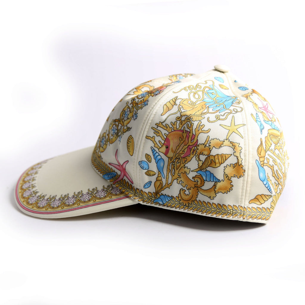 Underwater Barocco Logo Cap Hat Size 57 Cream/Multicolor