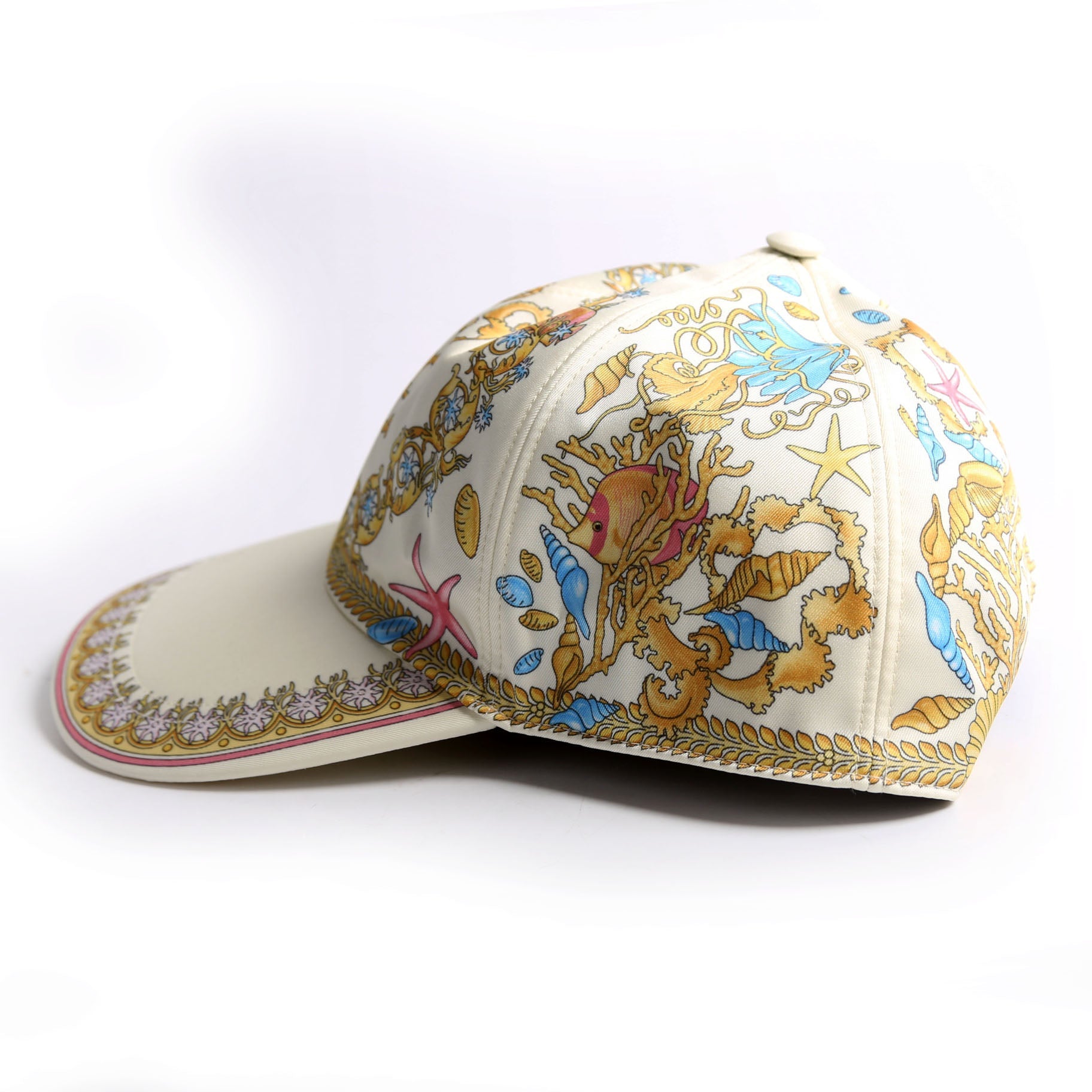 Underwater Barocco Logo Cap Hat Size 57 Cream/Multicolor