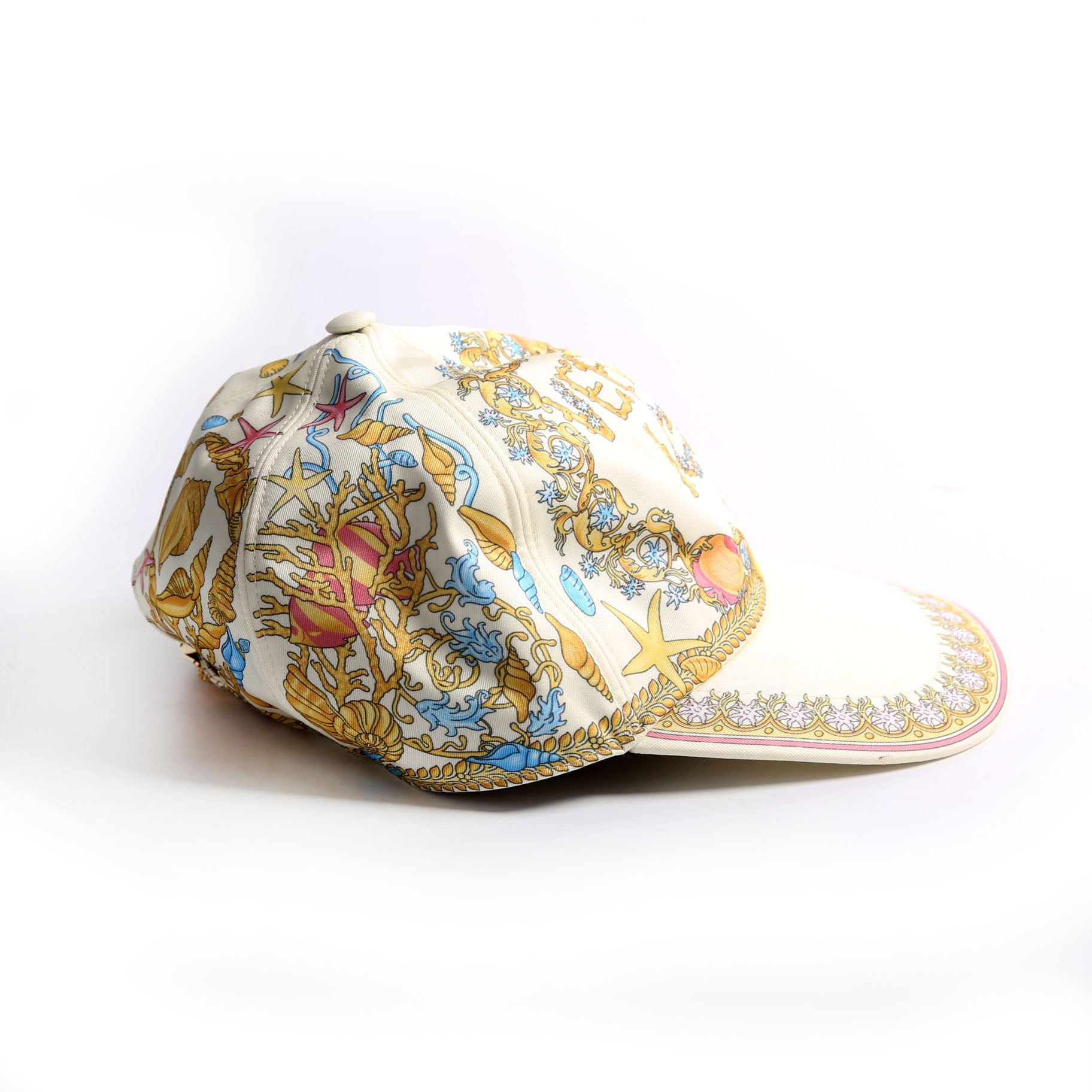 Underwater Barocco Logo Cap Hat Size 57 Cream/Multicolor