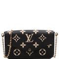 Pochette Felicie Bicolor Empreinte Black/Beige