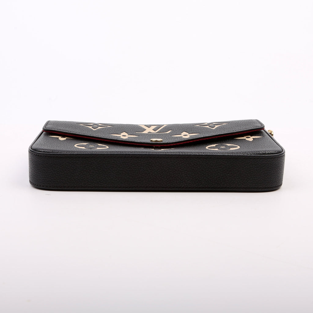 Pochette Felicie Bicolor Empreinte Black/Beige