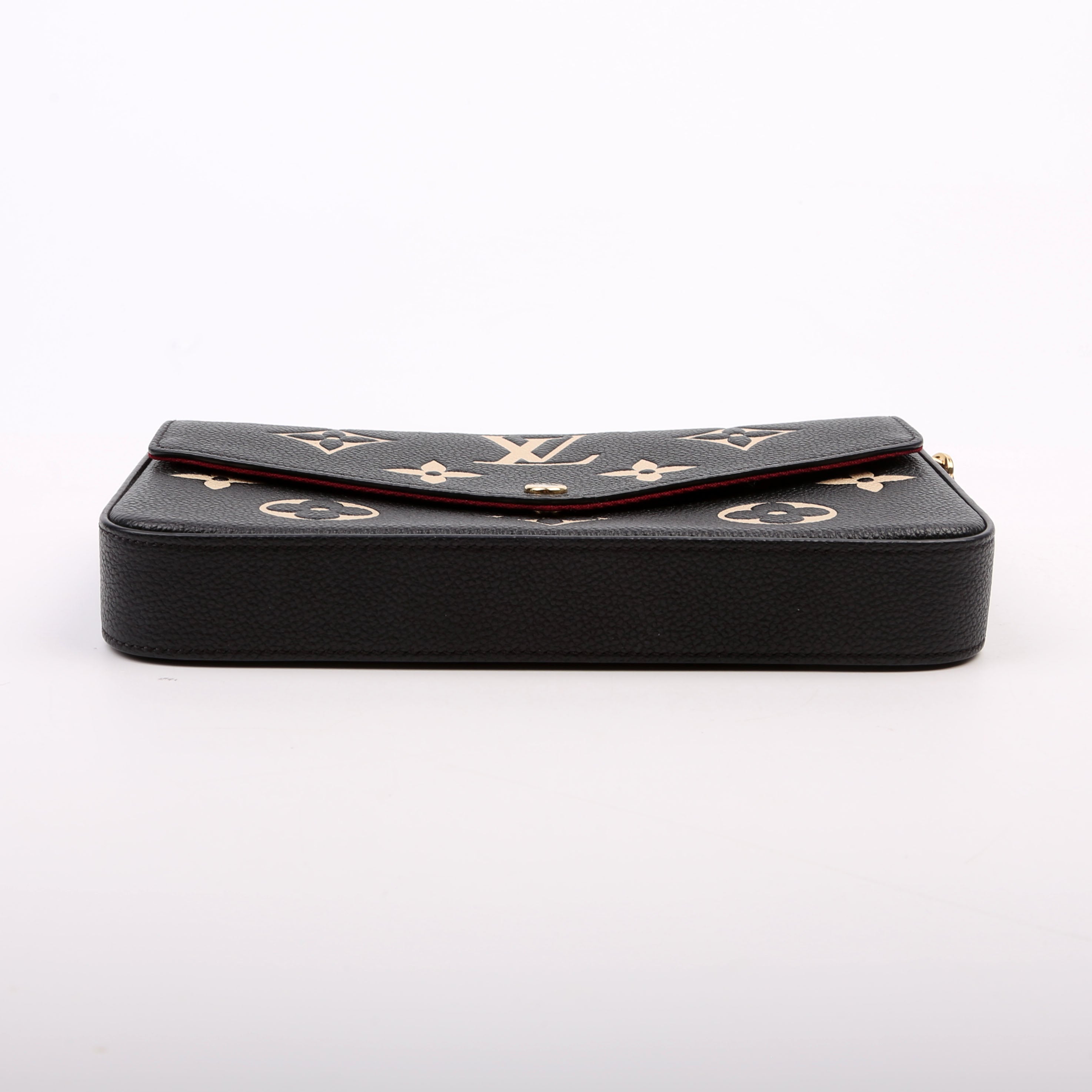 Pochette Felicie Bicolor Empreinte Black/Beige