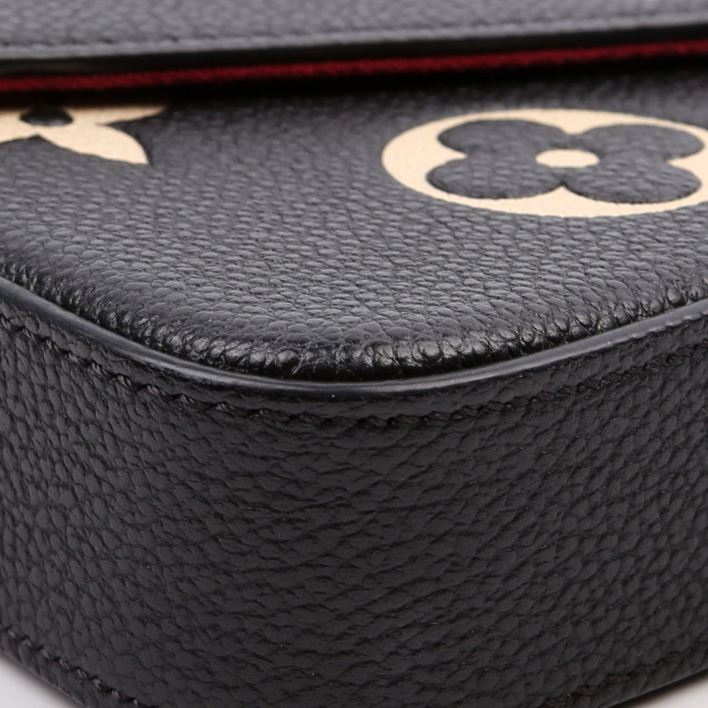 Pochette Felicie Bicolor Empreinte Black/Beige