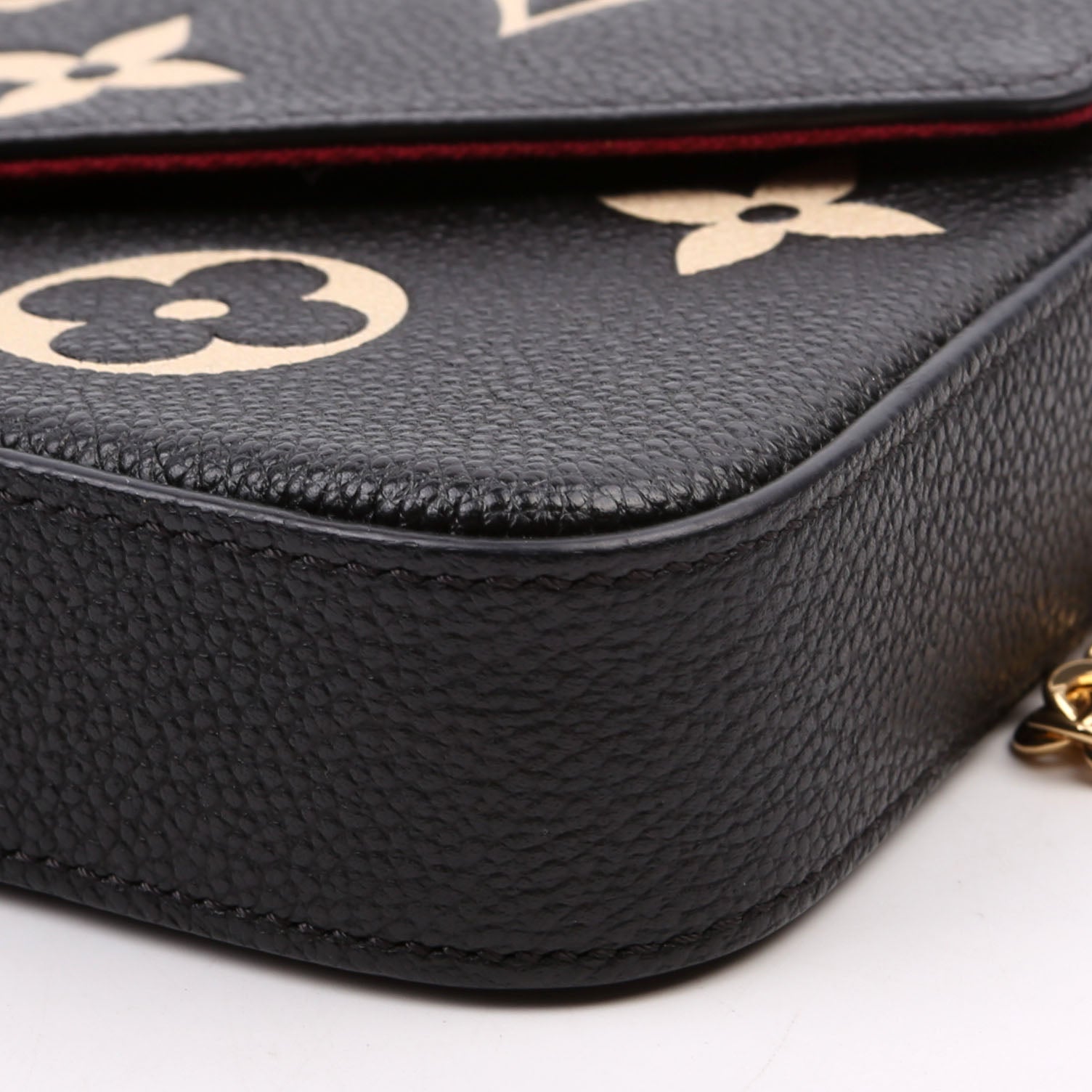 Pochette Felicie Bicolor Empreinte Black/Beige
