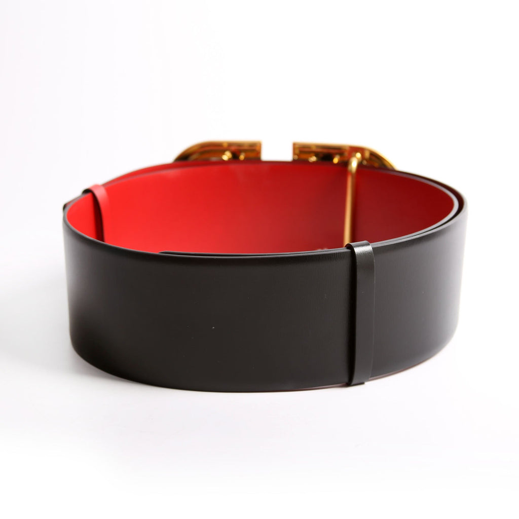 Reversible V Logo Signature 70MM Belt Size 85/34 Black/Red
