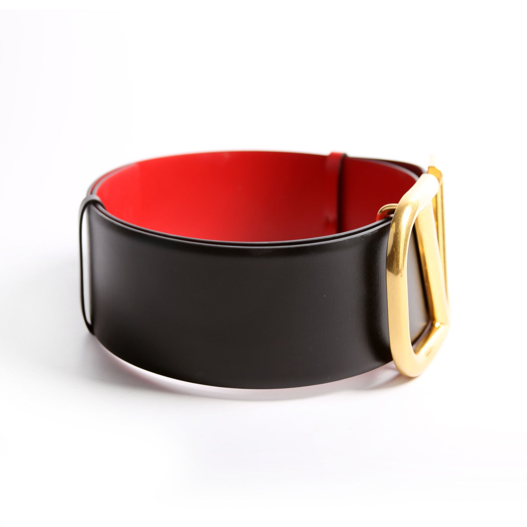 Reversible V Logo Signature 70MM Belt Size 85/34 Black/Red