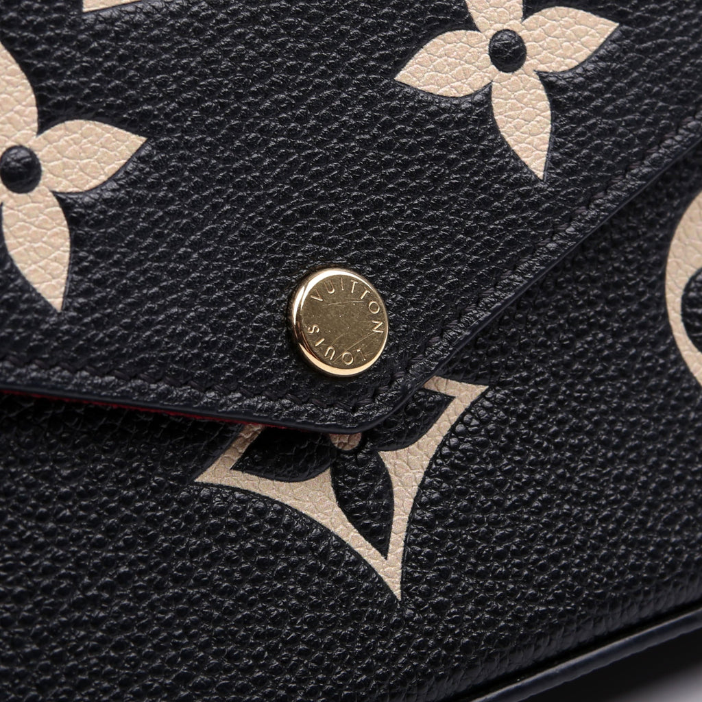 Pochette Felicie Bicolor Empreinte Black/Beige