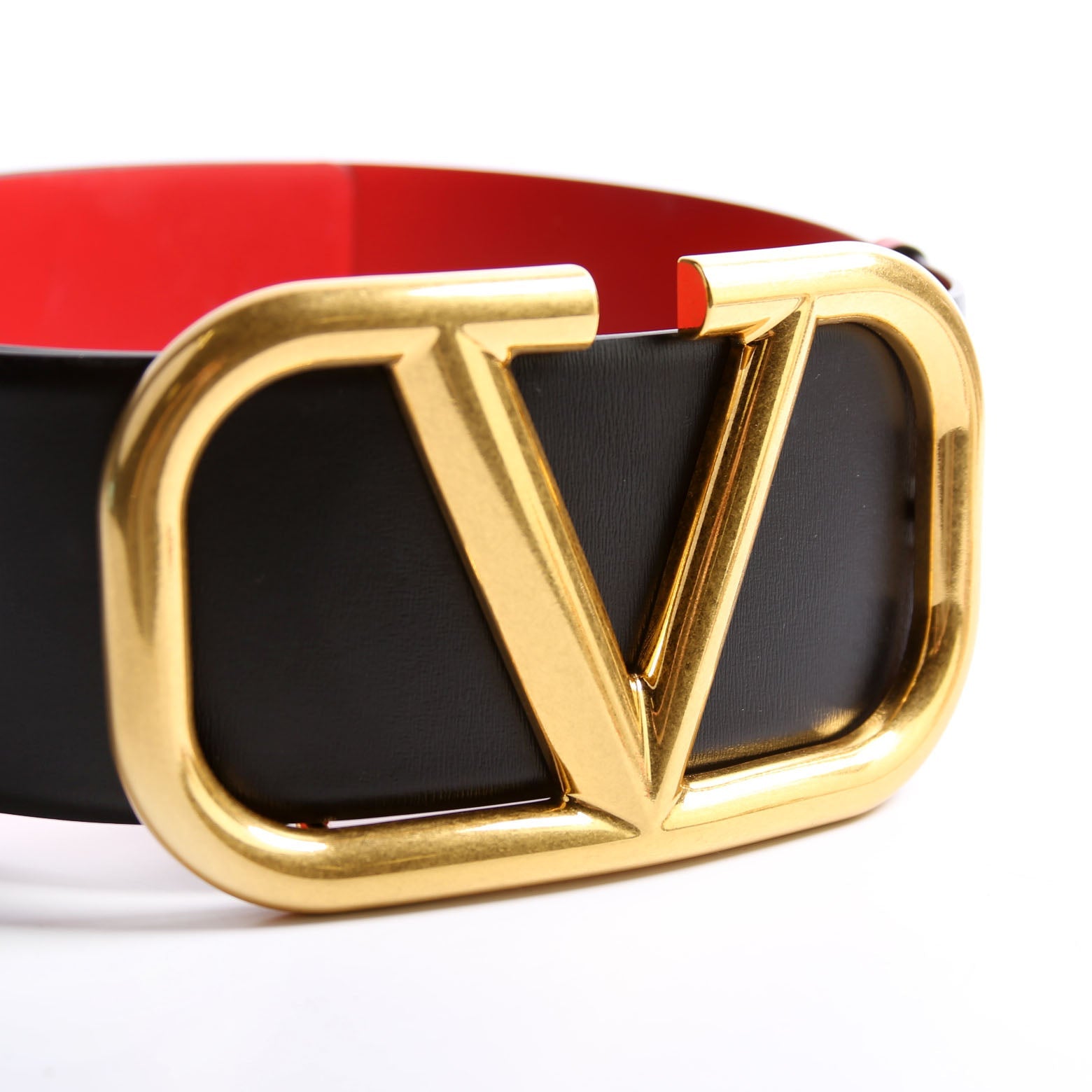 Reversible V Logo Signature 70MM Belt Size 85/34 Black/Red