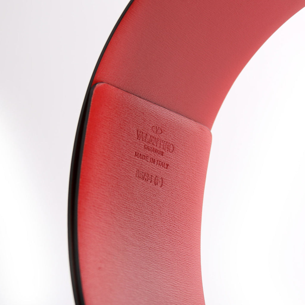 Reversible V Logo Signature 70MM Belt Size 85/34 Black/Red