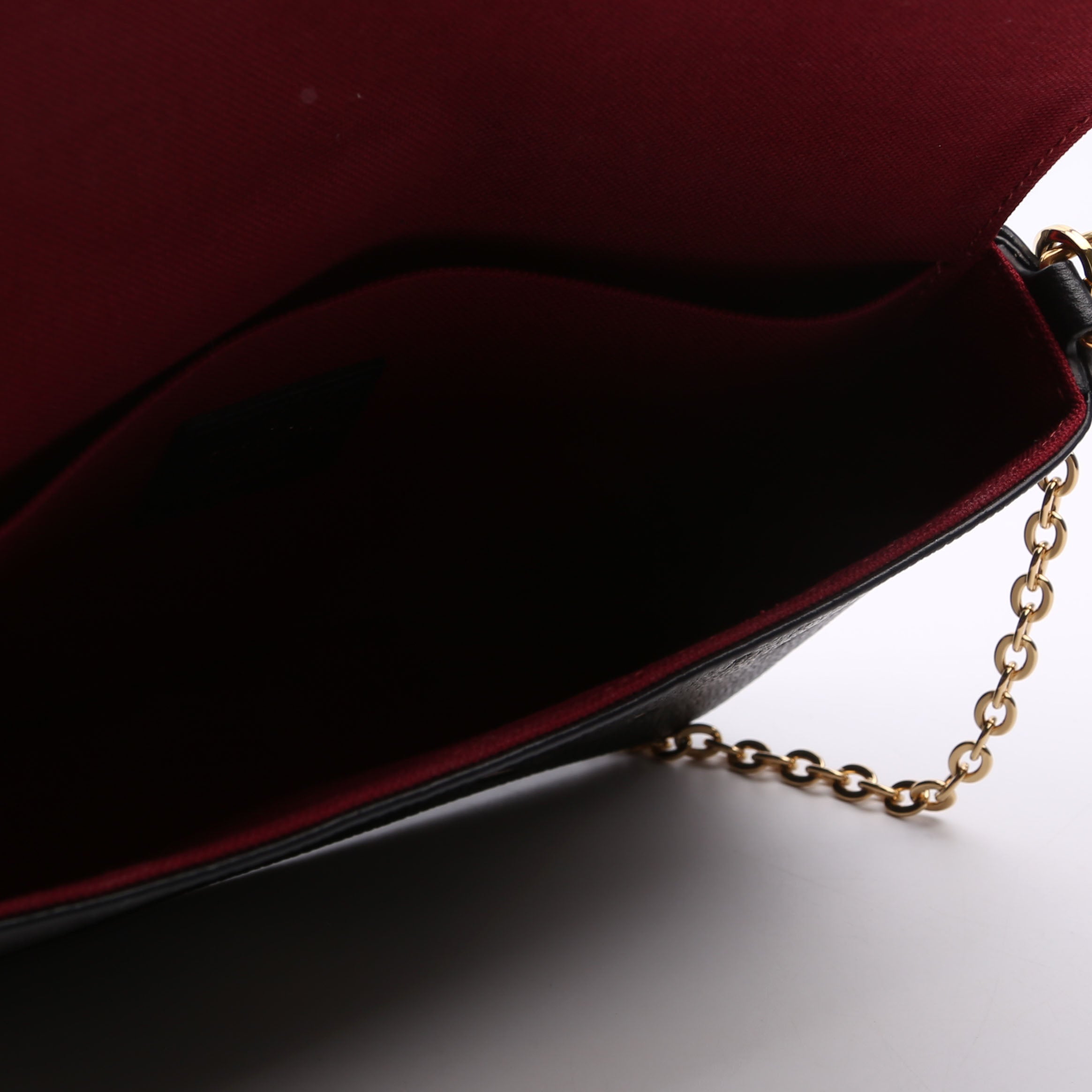 Pochette Felicie Bicolor Empreinte Black/Beige
