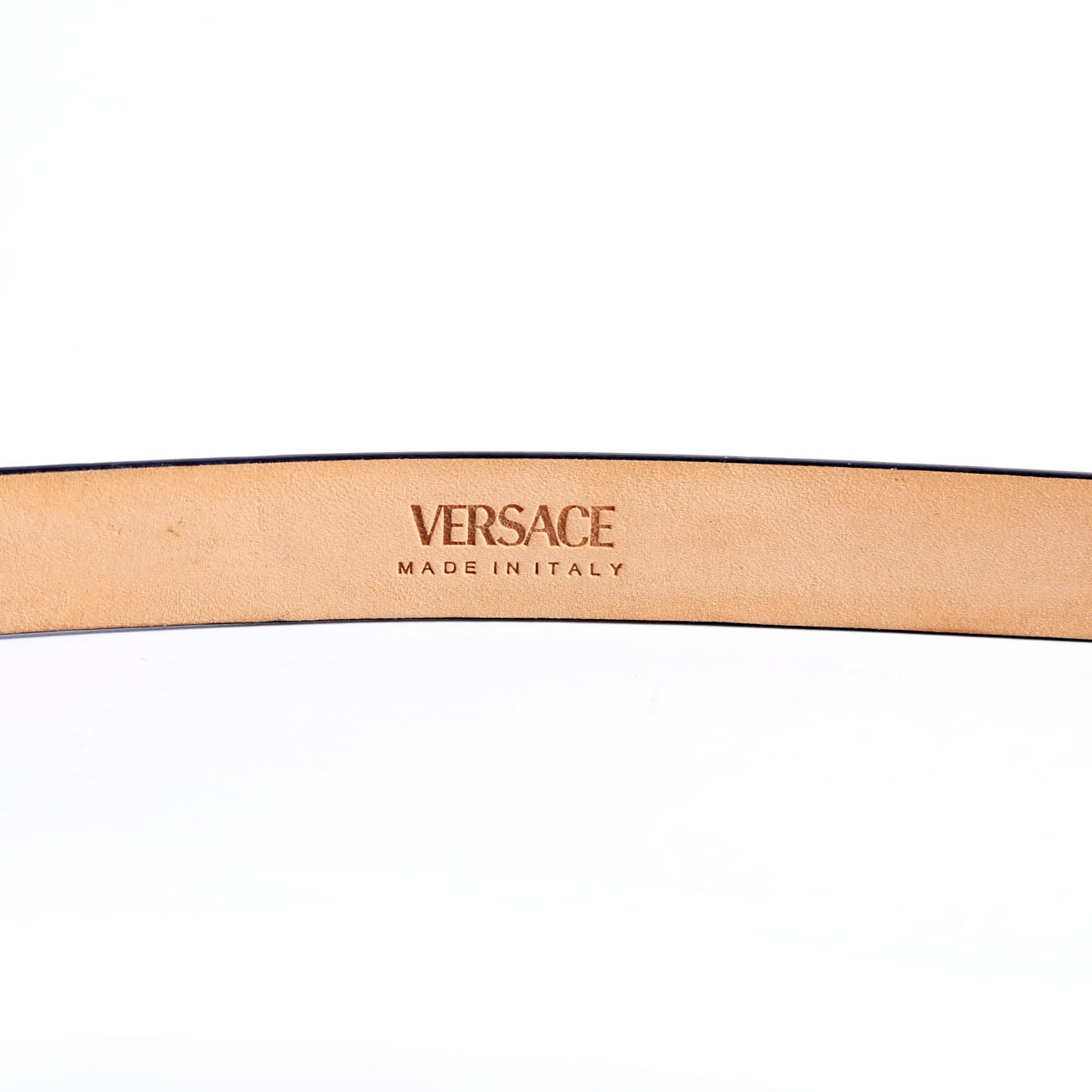 1004794 Medallion Medusa Leather 20MM Belt Size 90/36 Red/Gold