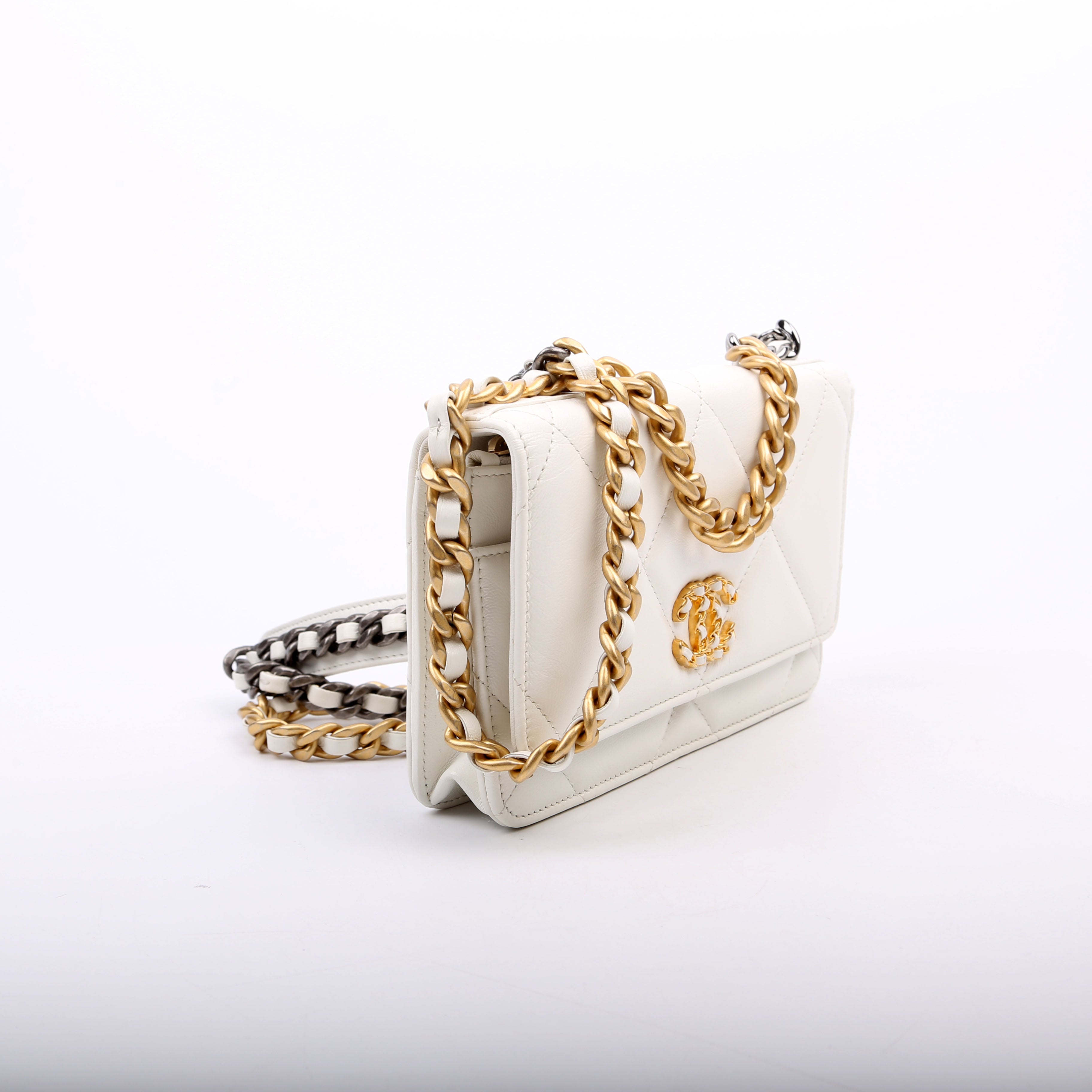 Chanel 19 WOC Quilted Lambskin 30M White