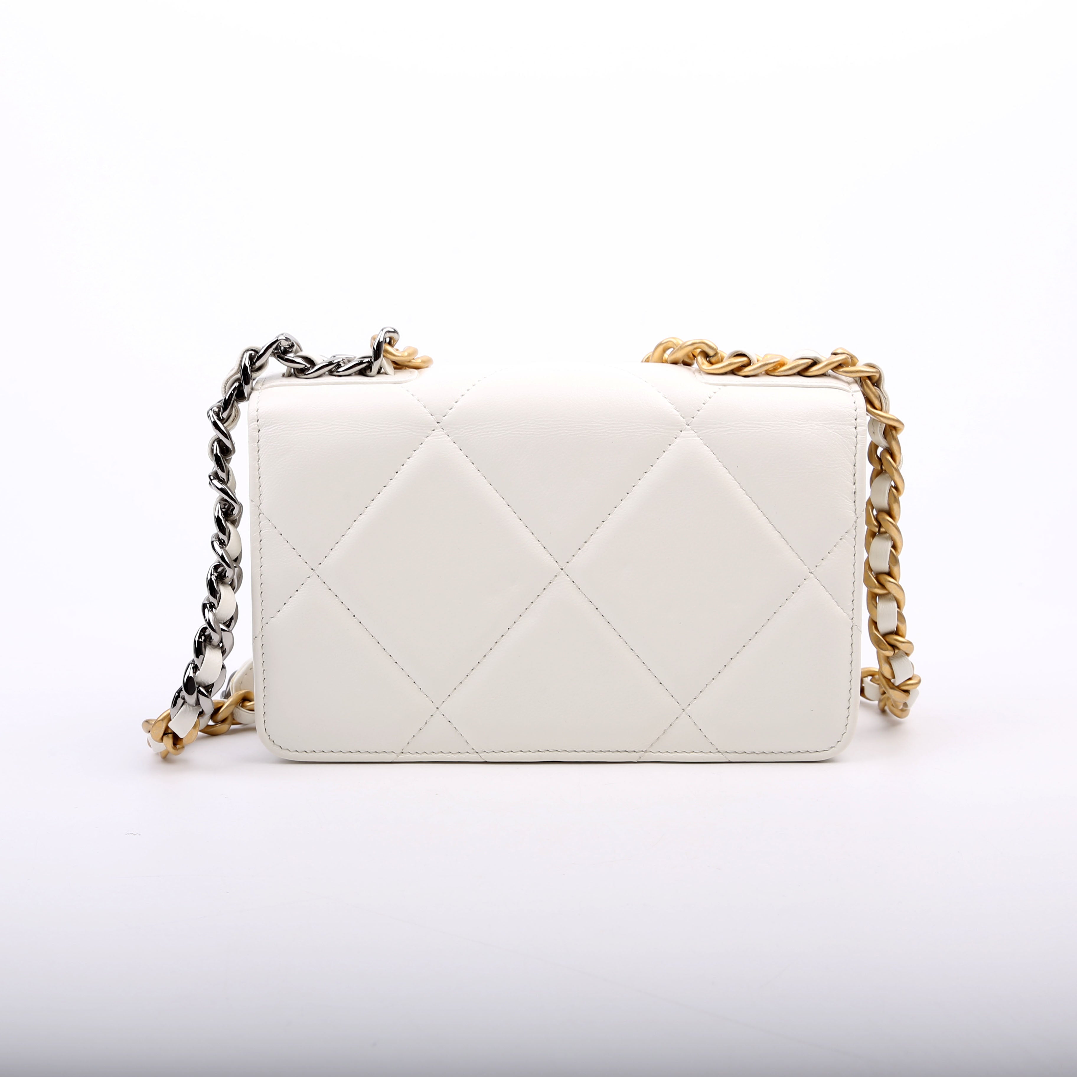 Chanel 19 WOC Quilted Lambskin 30M White