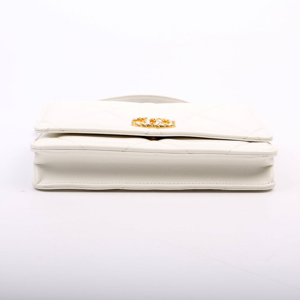 Chanel 19 WOC Quilted Lambskin 30M White