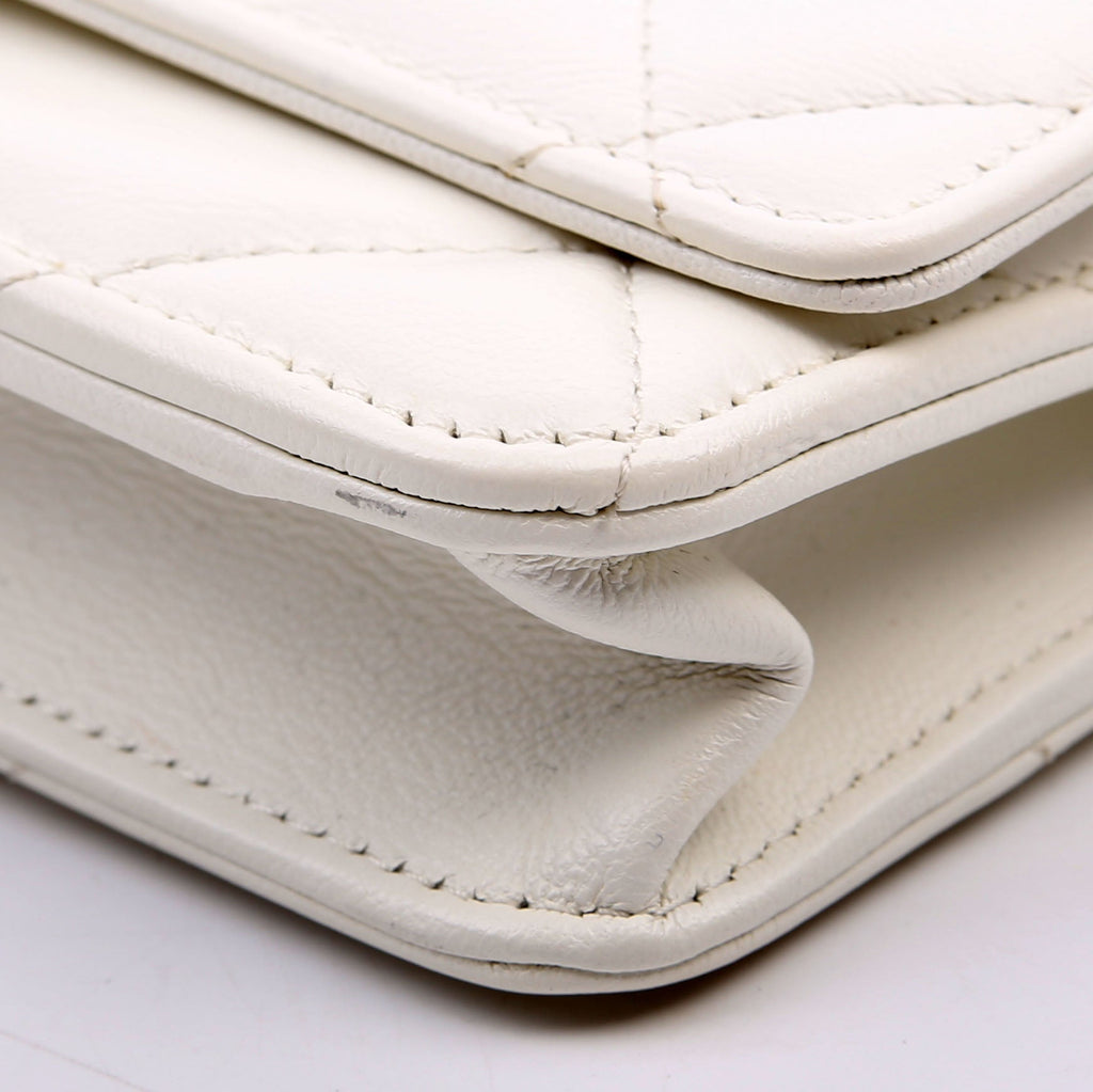 Chanel 19 WOC Quilted Lambskin 30M White