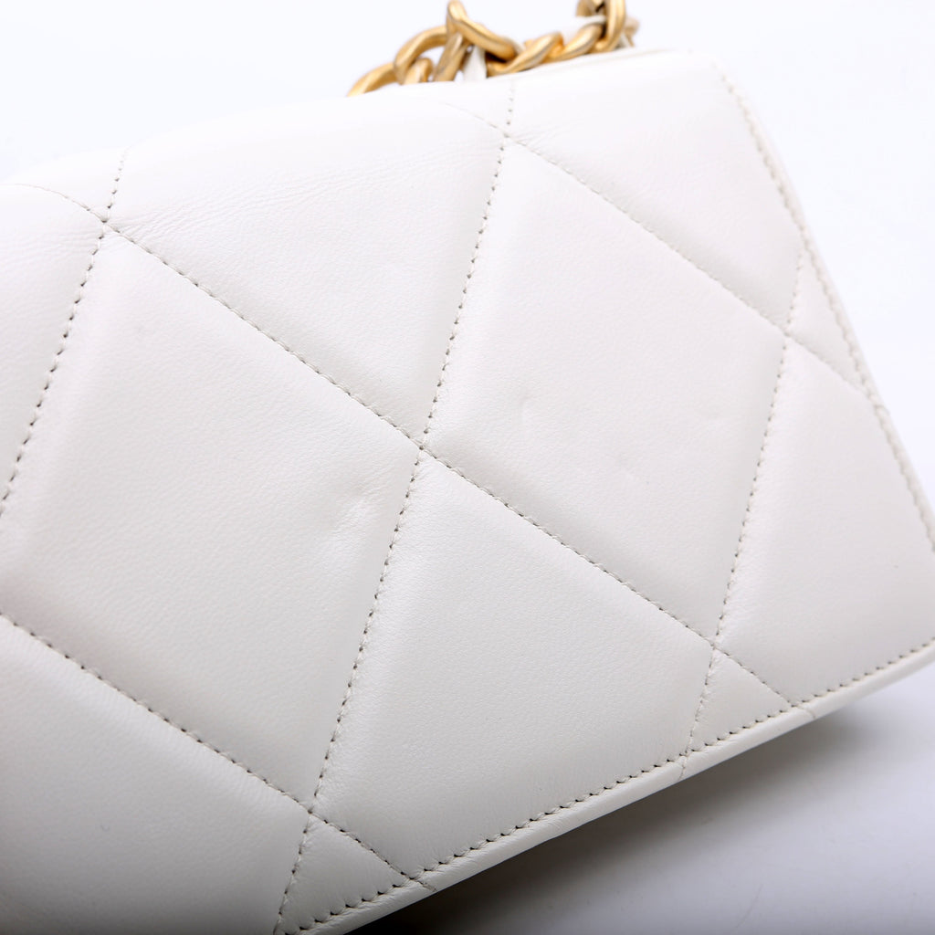 Chanel 19 WOC Quilted Lambskin 30M White