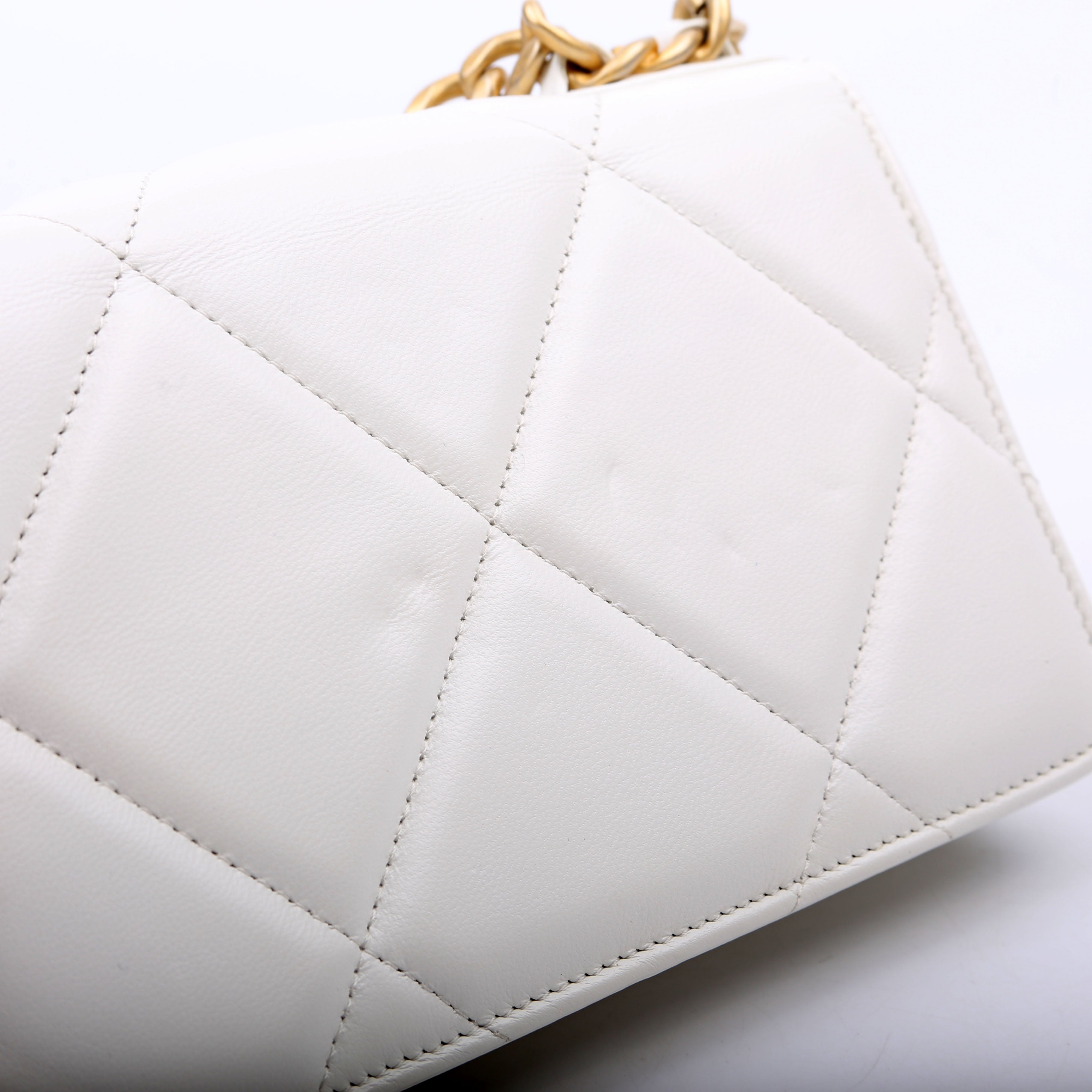 Chanel 19 WOC Quilted Lambskin 30M White