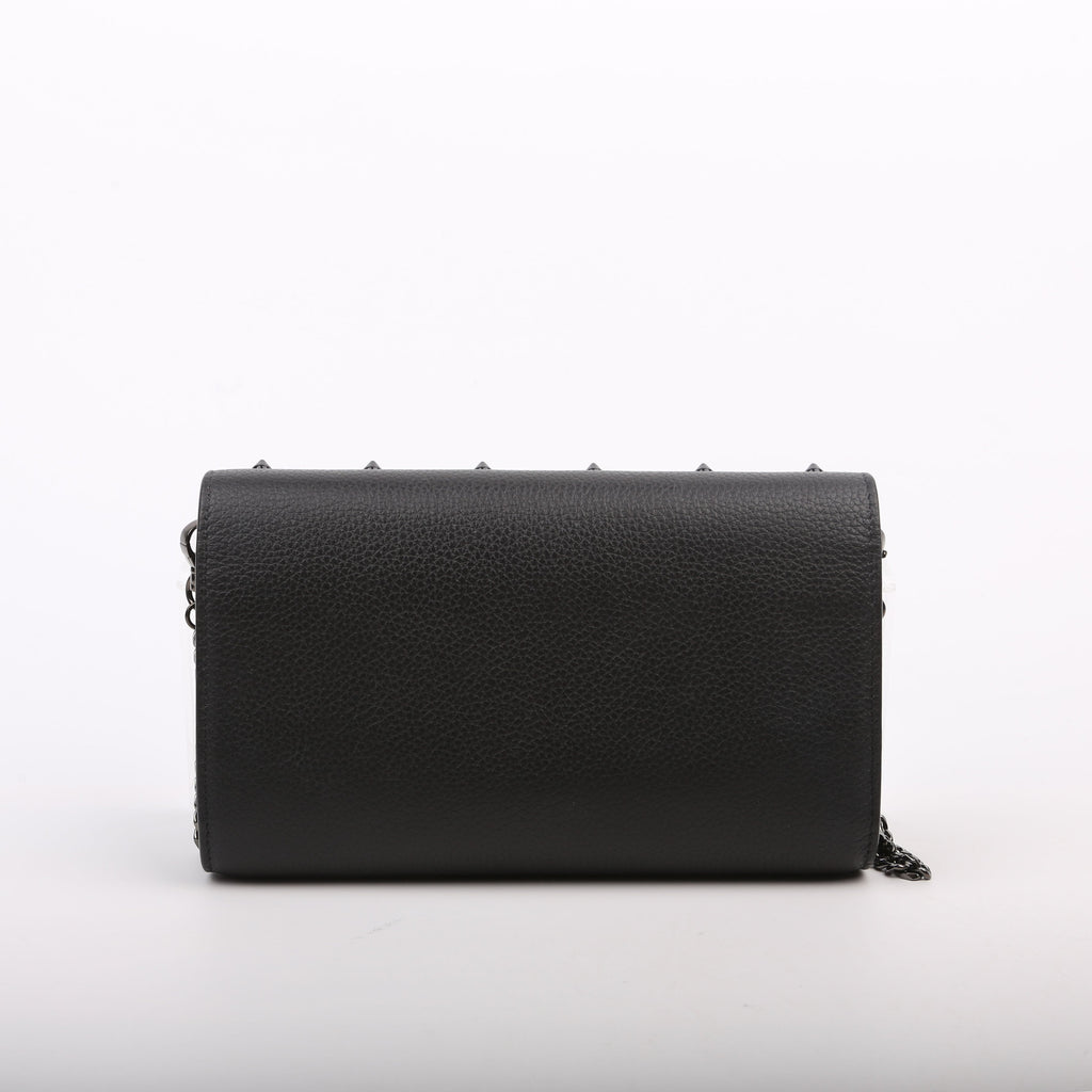 Paloma Loubinthesky Chain Clutch Leather Black