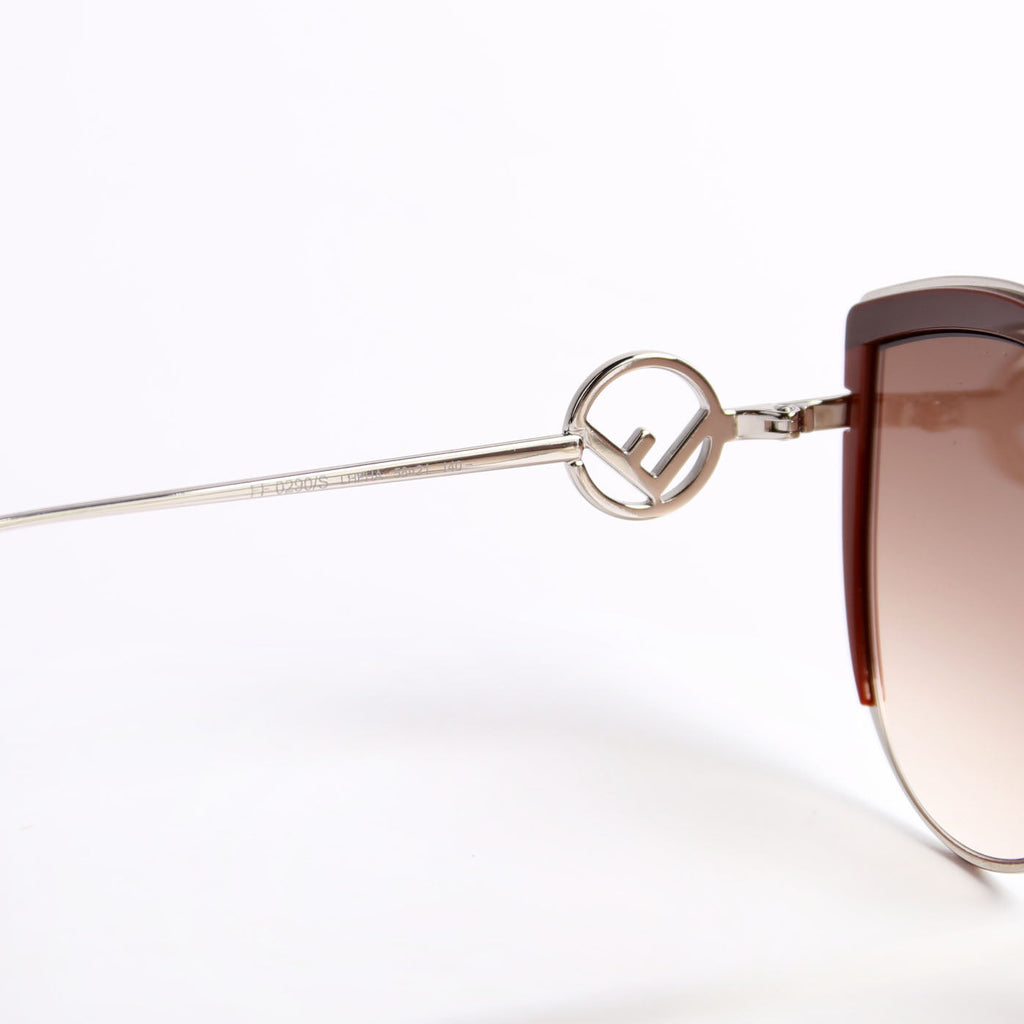 FF0290/S Cat Eye Sunglasses Brown/Silver