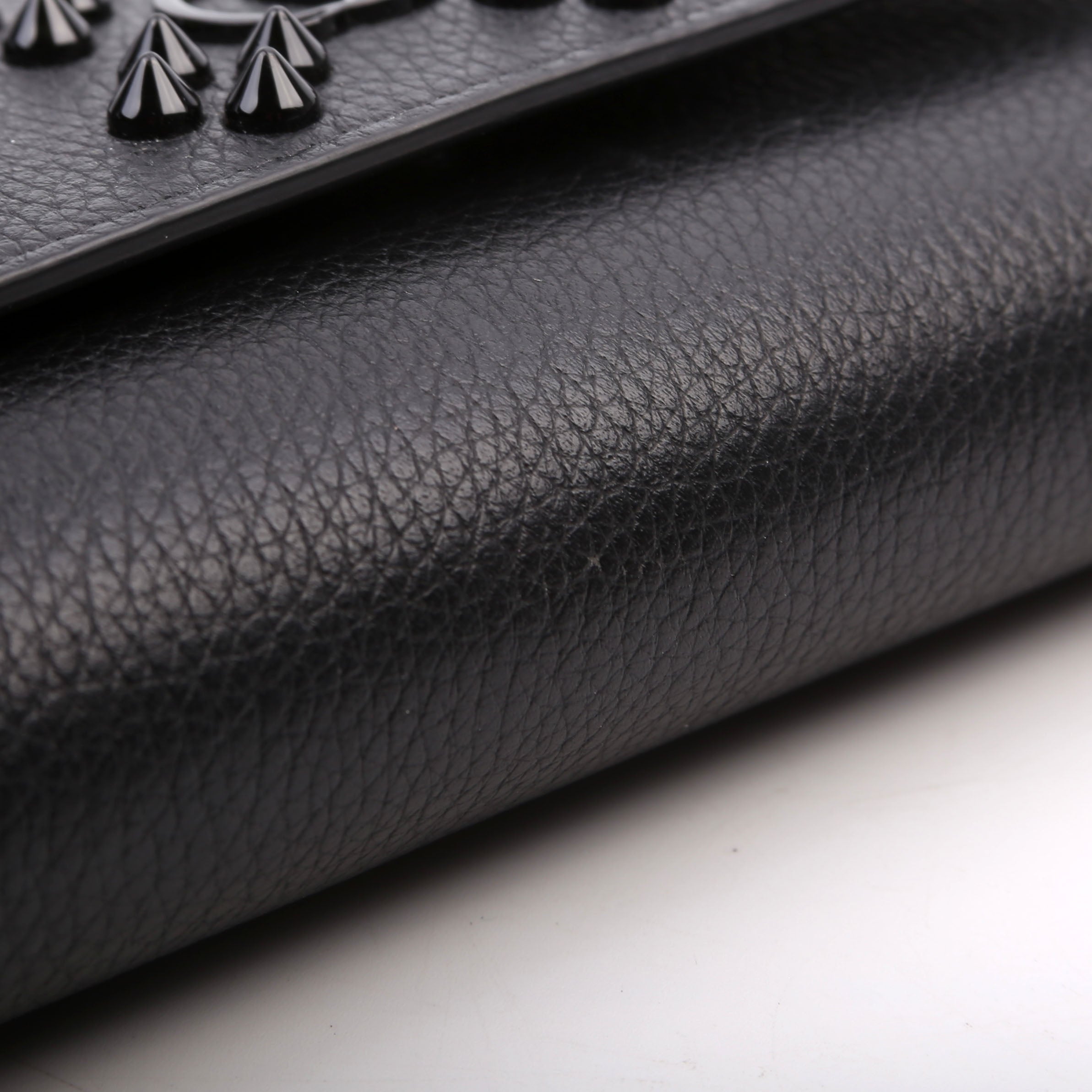 Paloma Loubinthesky Chain Clutch Leather Black