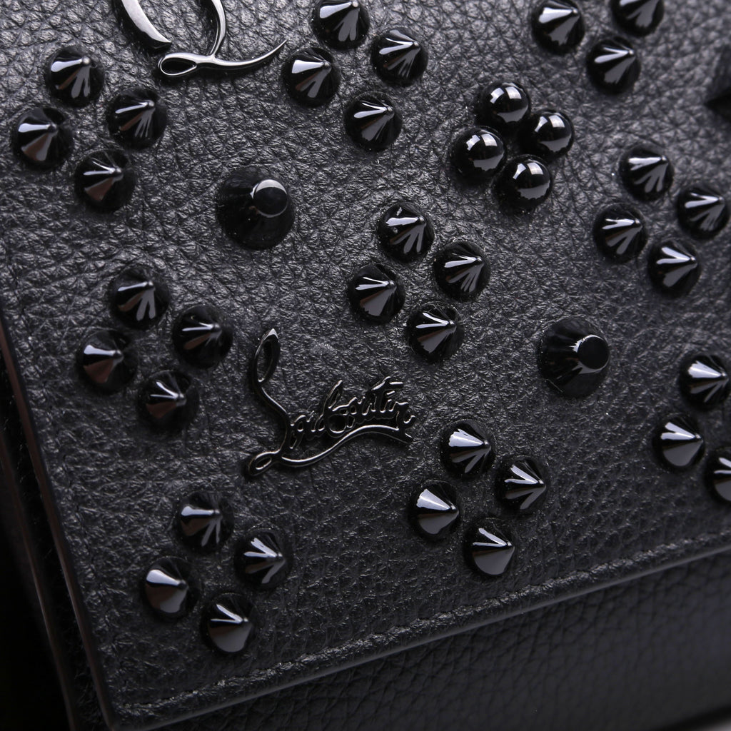 Paloma Loubinthesky Chain Clutch Leather Black