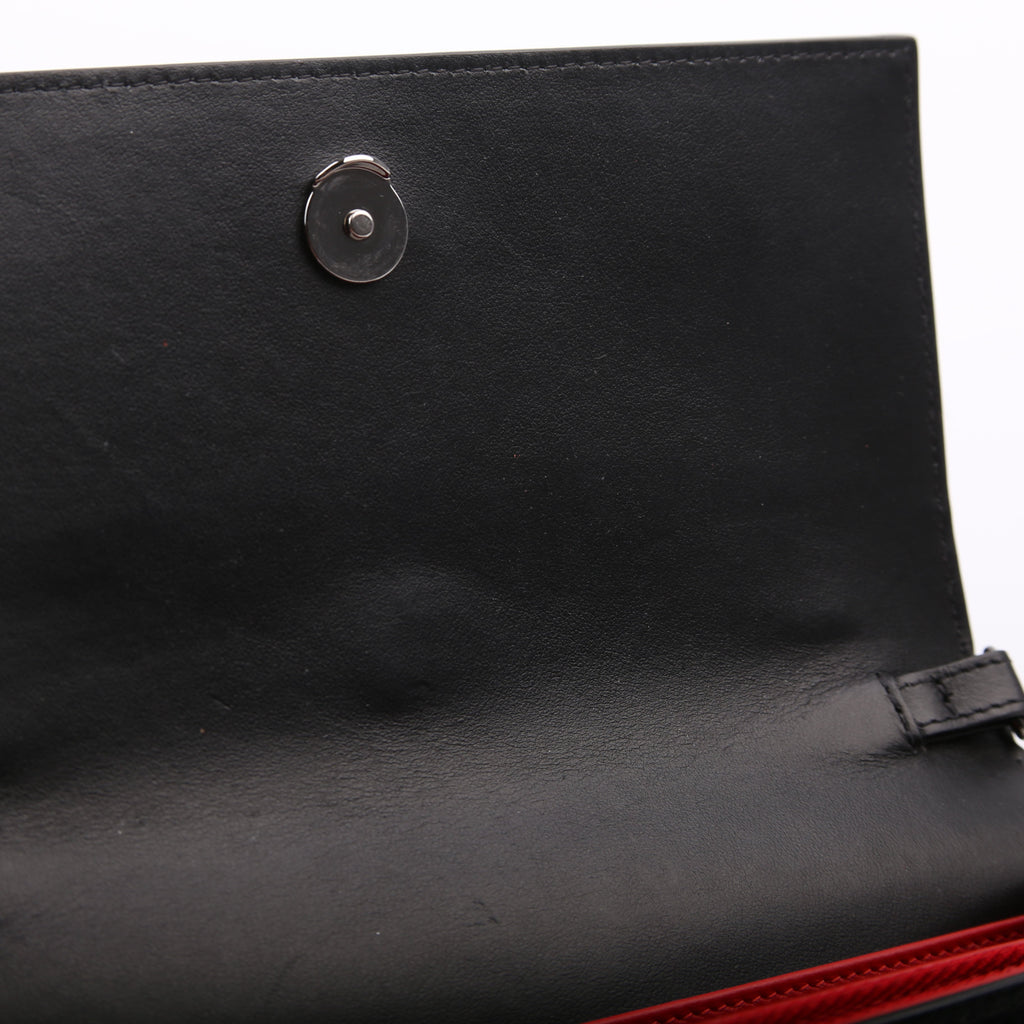 Paloma Loubinthesky Chain Clutch Leather Black