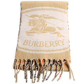 Giant Check Lightweight Wool/Silk Scarf Beige/Multicolor