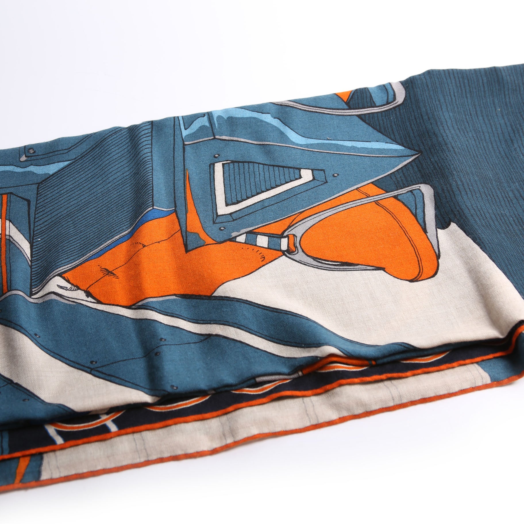 Mysterious Rider Shawl Silk/Cashmere 140 Scarf Multicolor