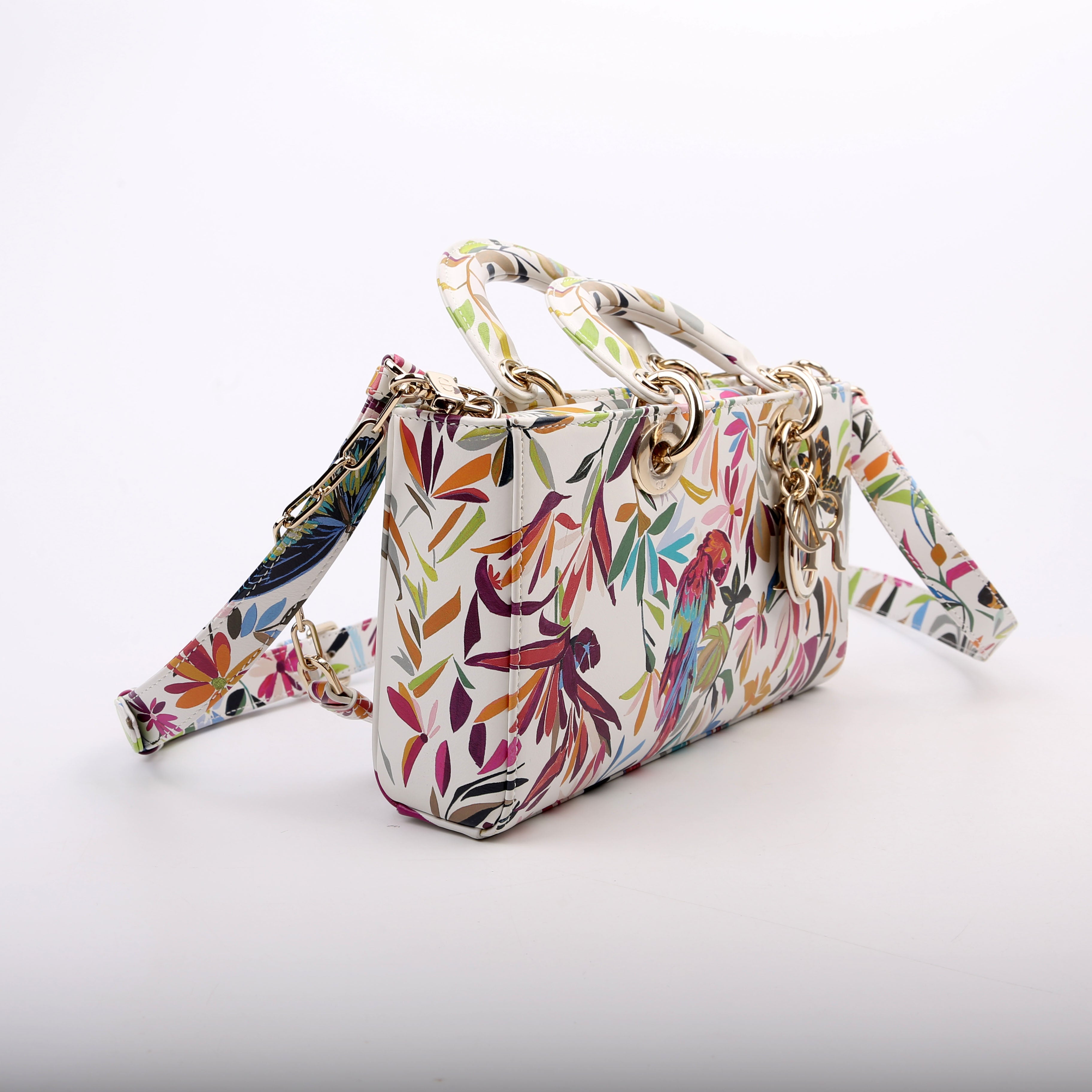 Lady D-Joy Medium Printed Leather Multicolor
