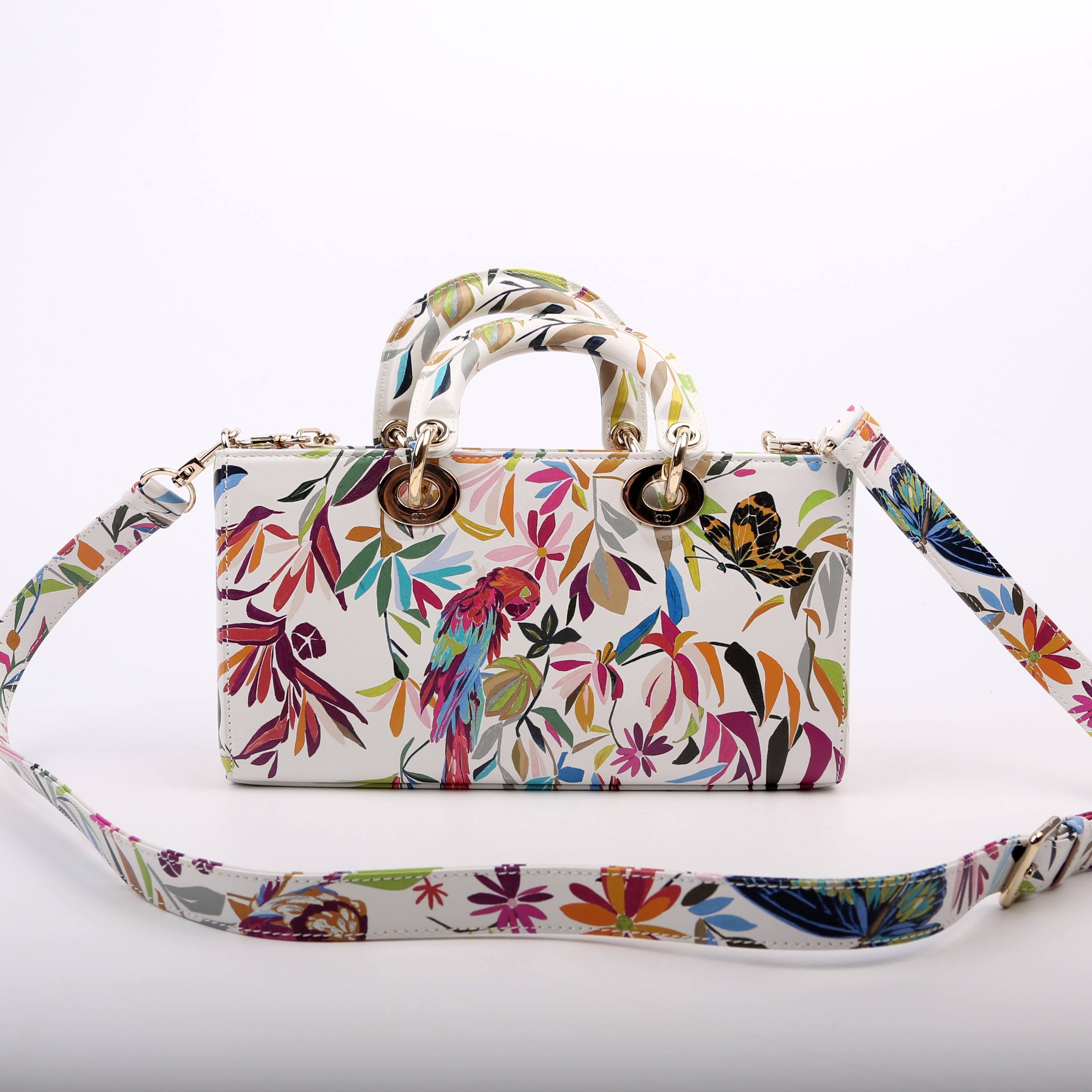 Lady D-Joy Medium Printed Leather Multicolor