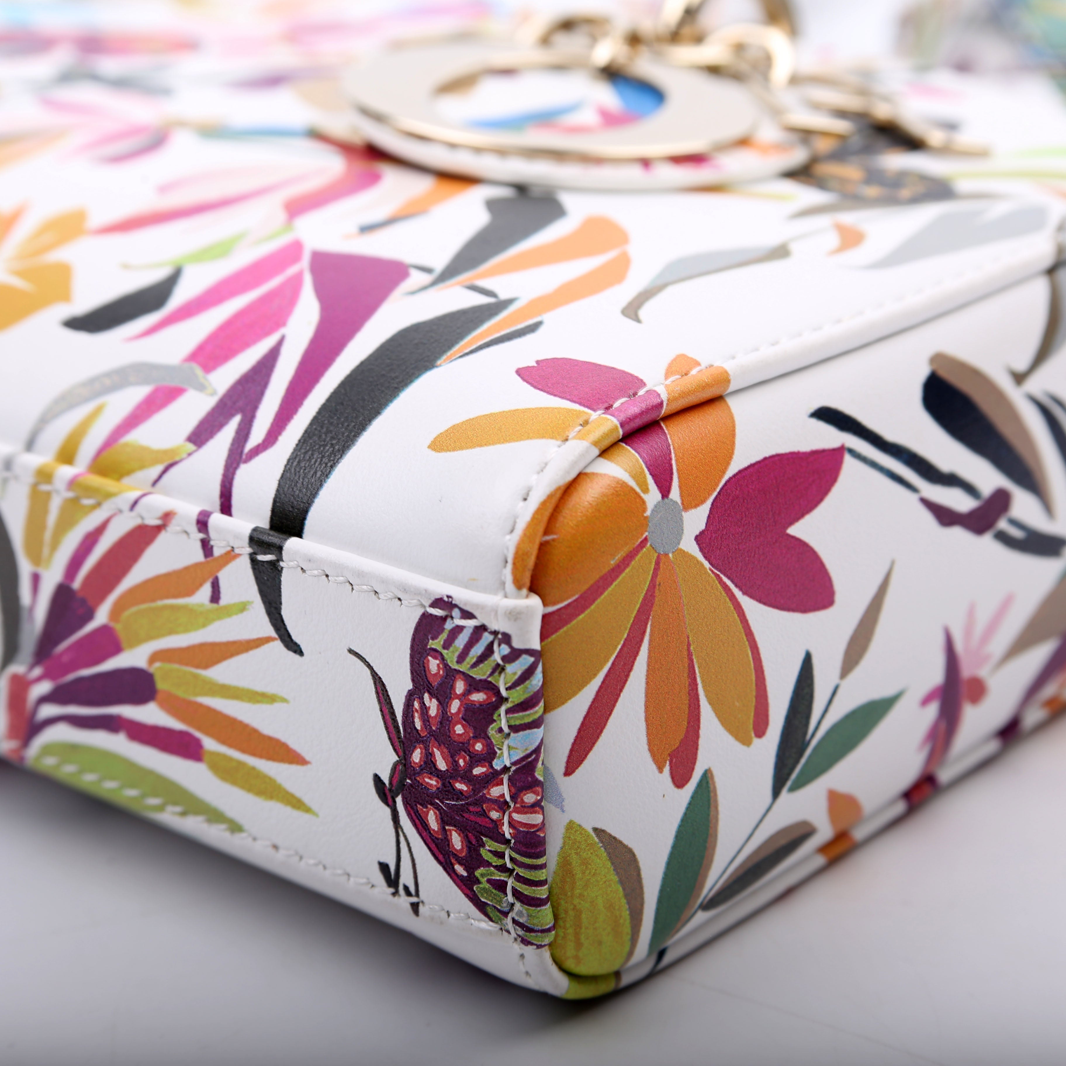 Lady D-Joy Medium Printed Leather Multicolor