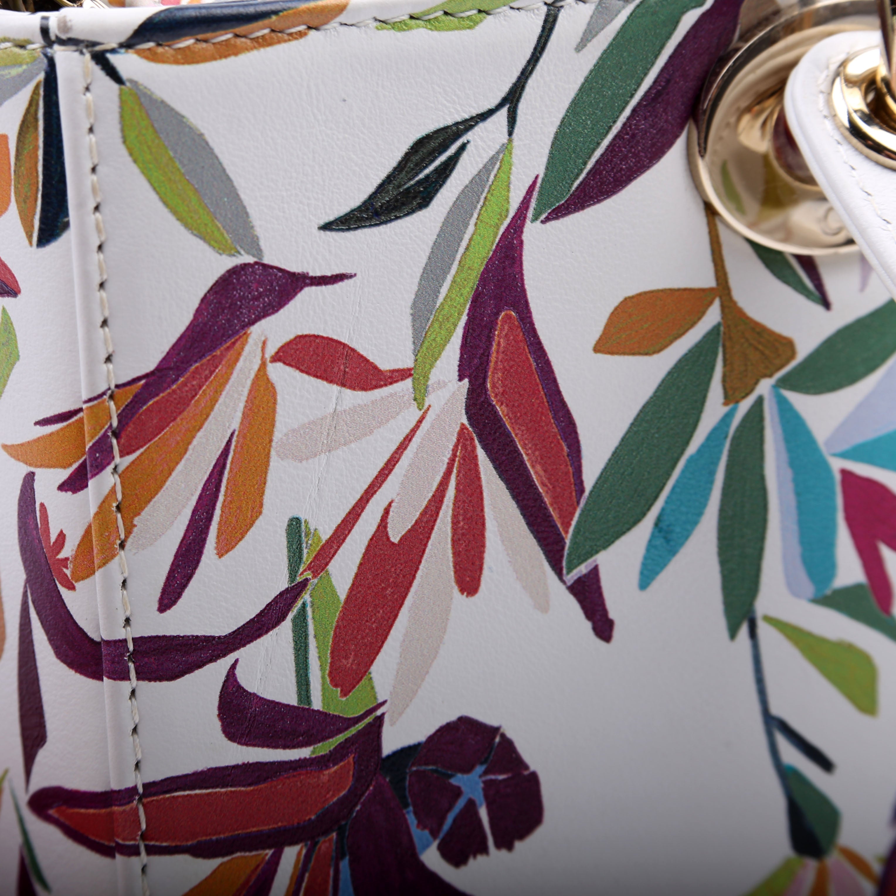 Lady D-Joy Medium Printed Leather Multicolor