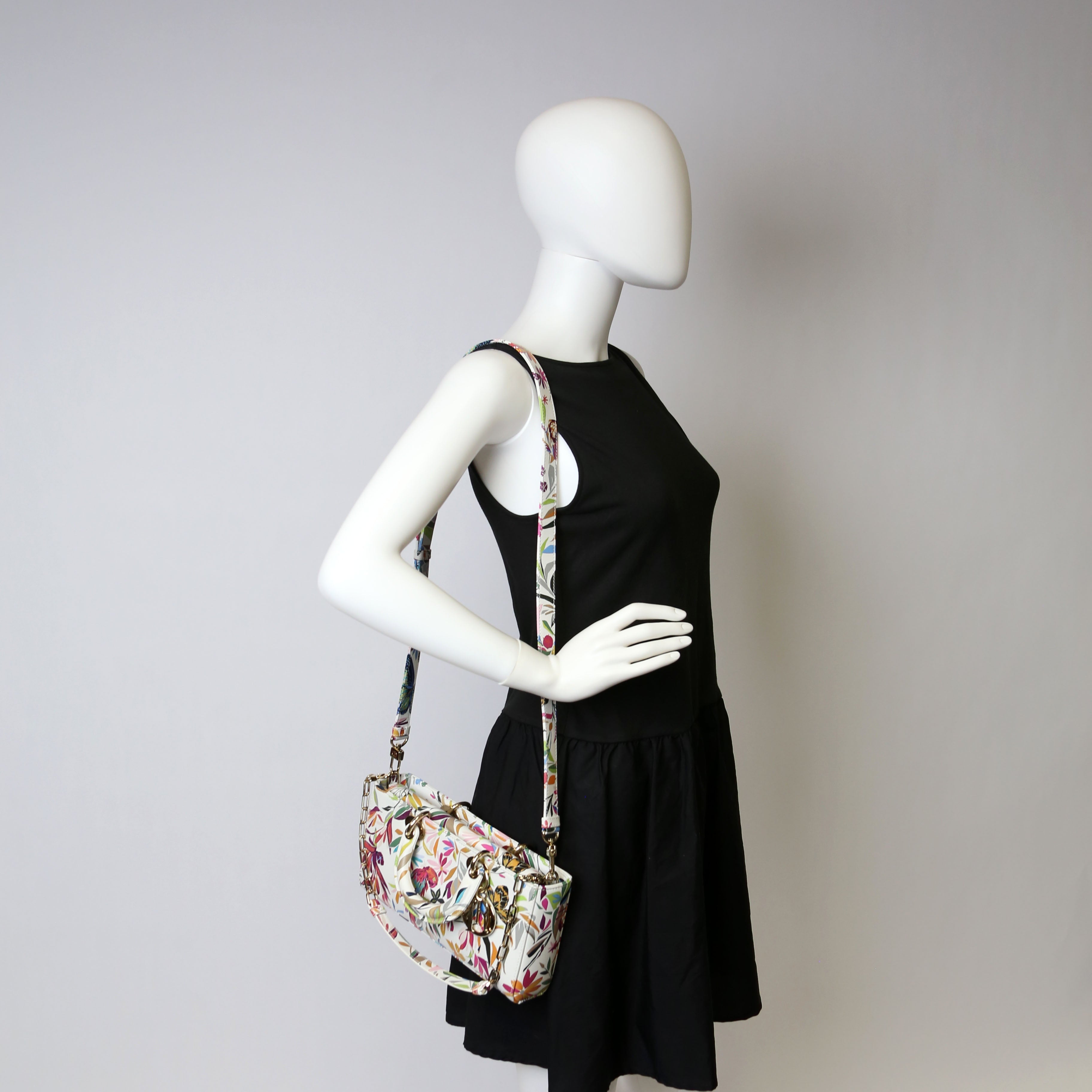 Lady D-Joy Medium Printed Leather Multicolor