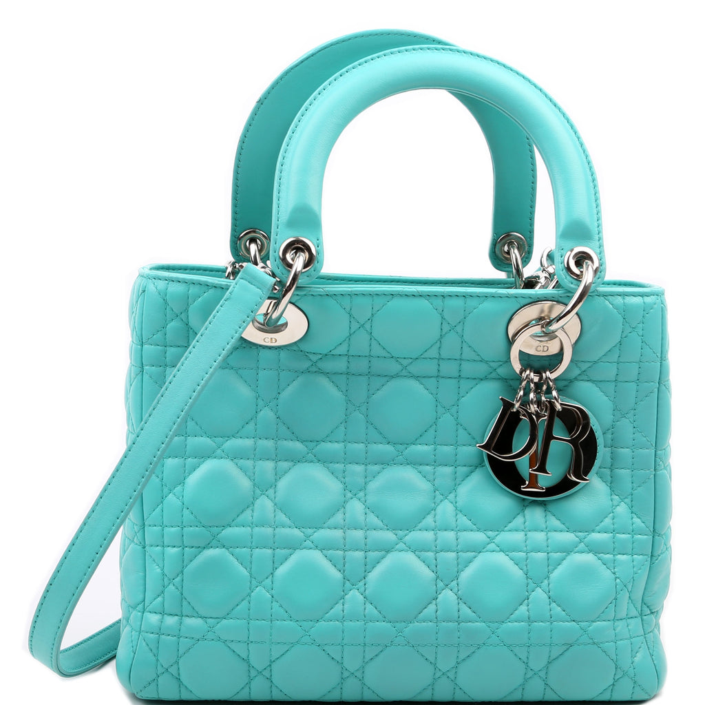 Dior Lady Dior Medium Lambskin Teal