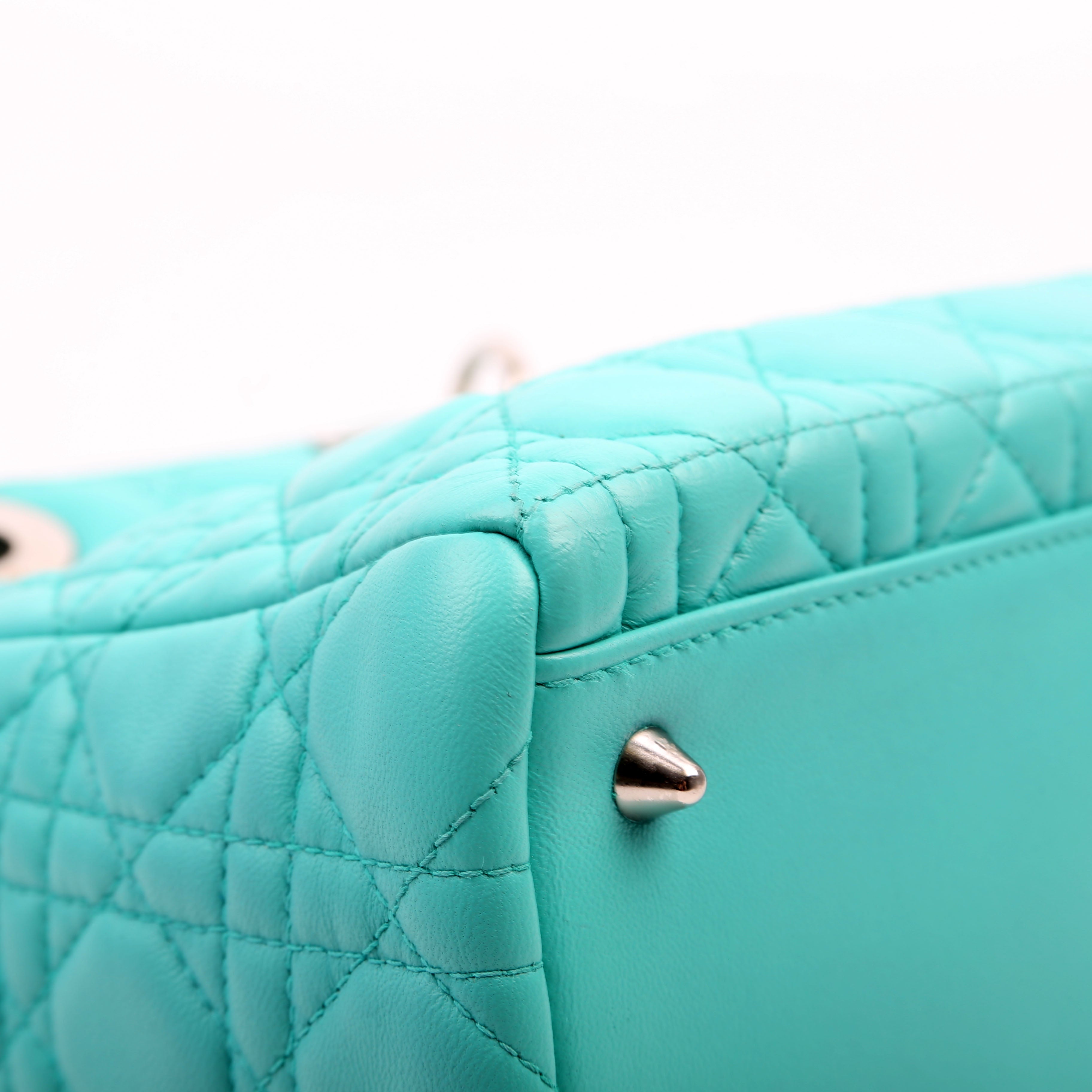 Dior Lady Dior Medium Lambskin Teal
