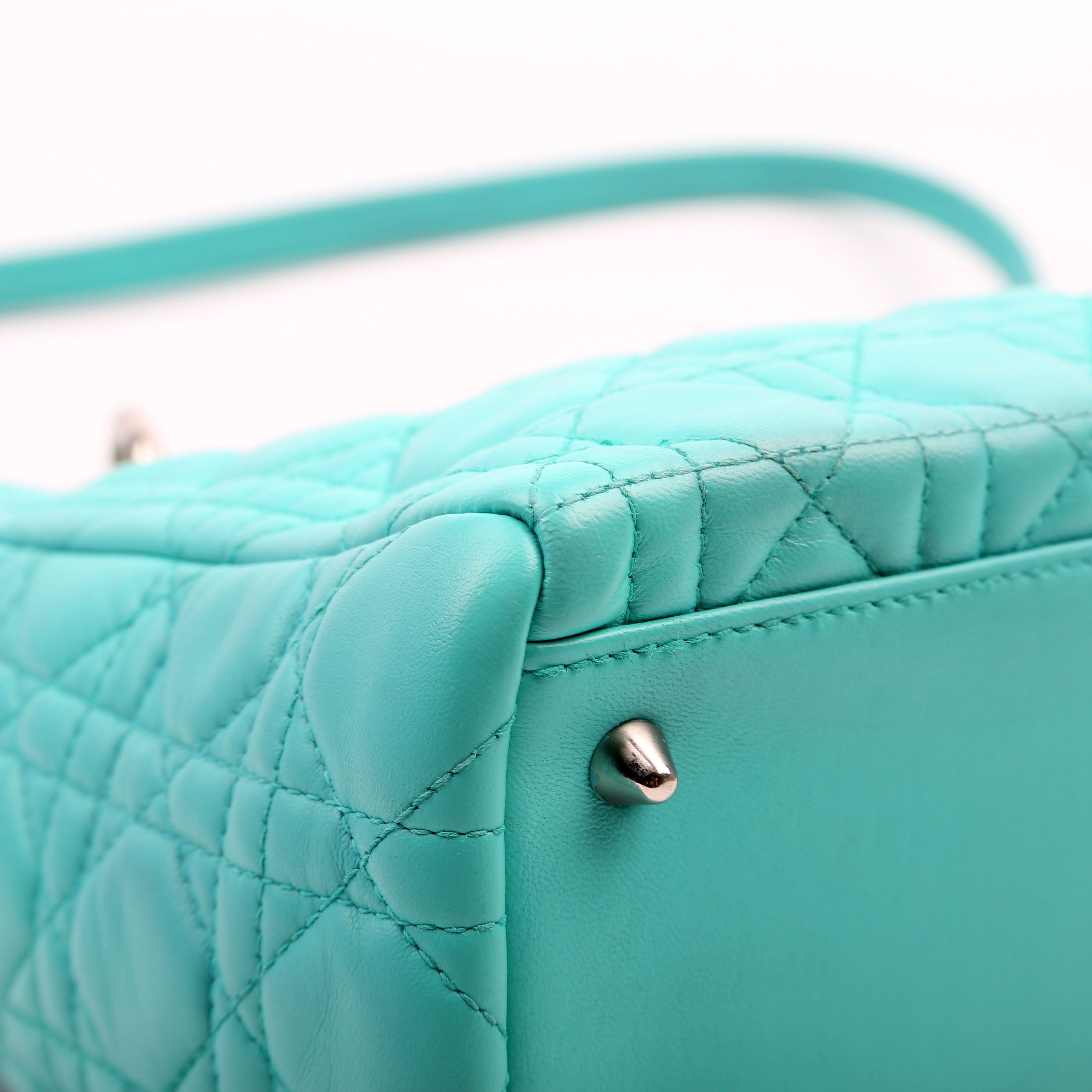 Dior Lady Dior Medium Lambskin Teal