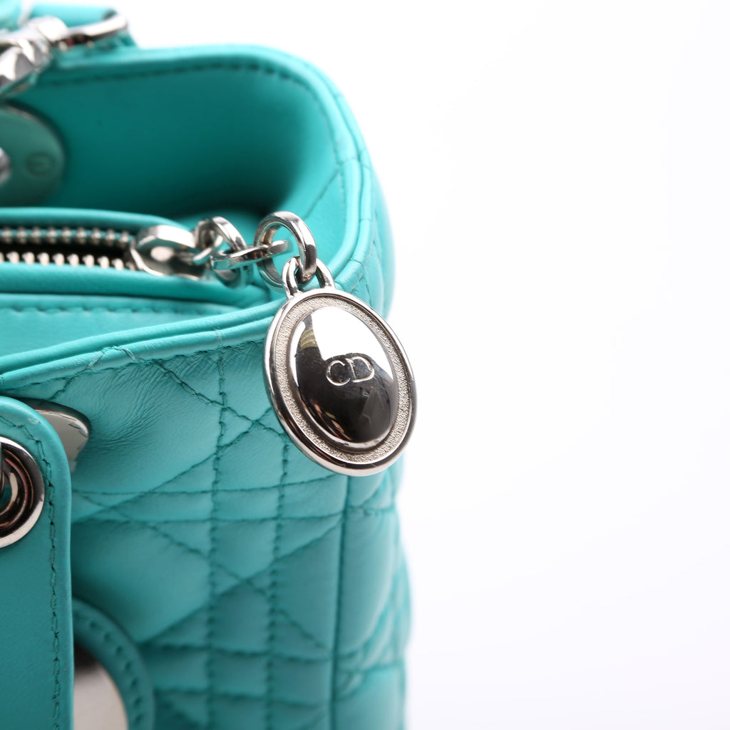 Dior Lady Dior Medium Lambskin Teal